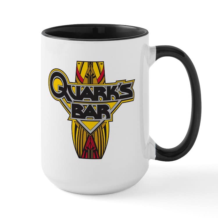 DS9 Quarks 15 oz Ceramic Coffee Mug - Large Tea Cup for Hot & Cold Drinks - Perfect for Star Trek Fans, Office Use & Gift Giving