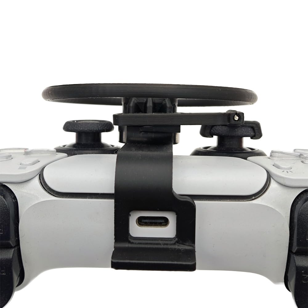 PS5 Racing Wheel Controller for PS5 & PS5 Slim - Mini Game Steering Wheel Replacement Accessories (Round Model) | Perfect for Gran Turismo 7, F1 2023 & Racing Simulators