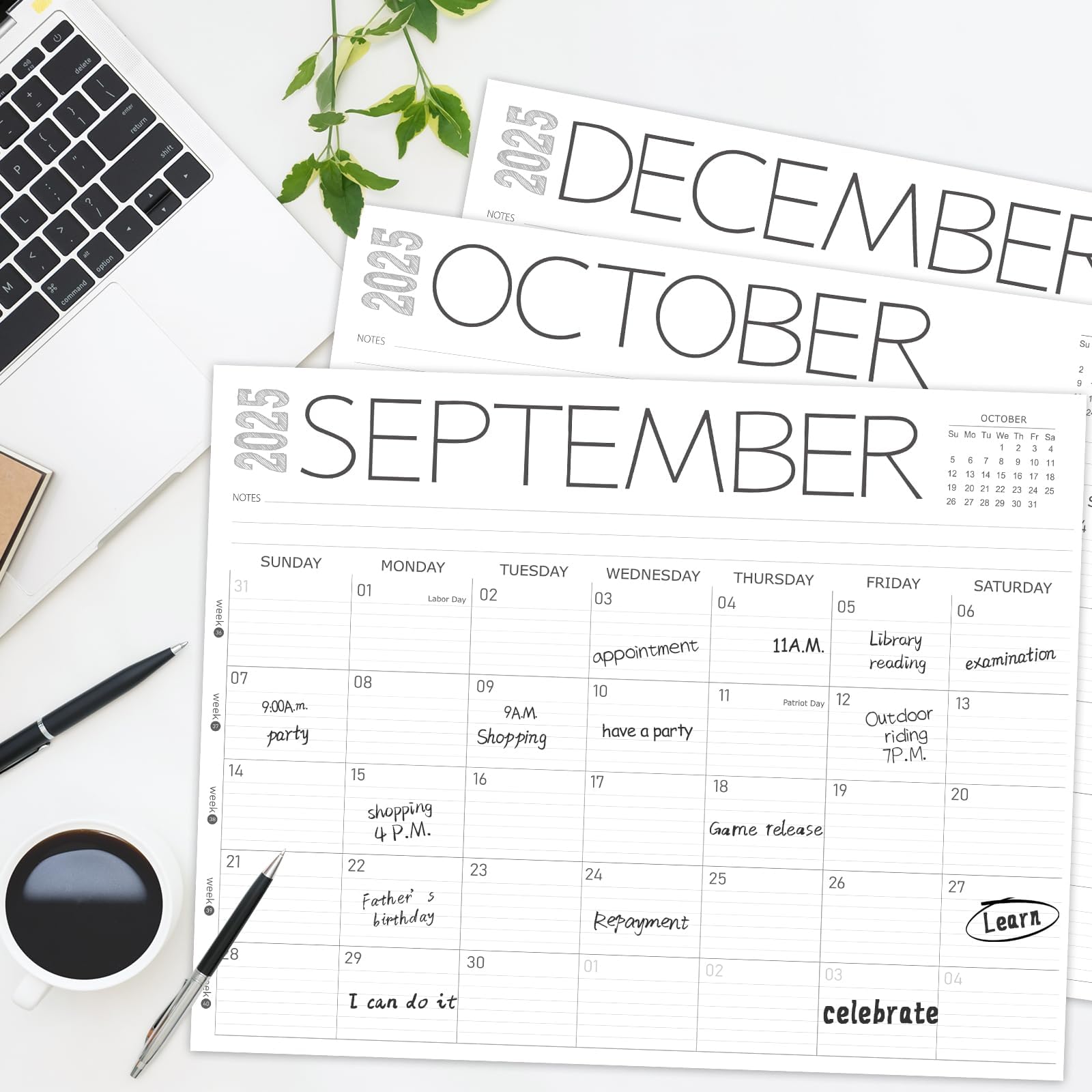 GuassLee 2025-2026 Monthly Desk Calendar Planner (June 2025-May 2026) - 14