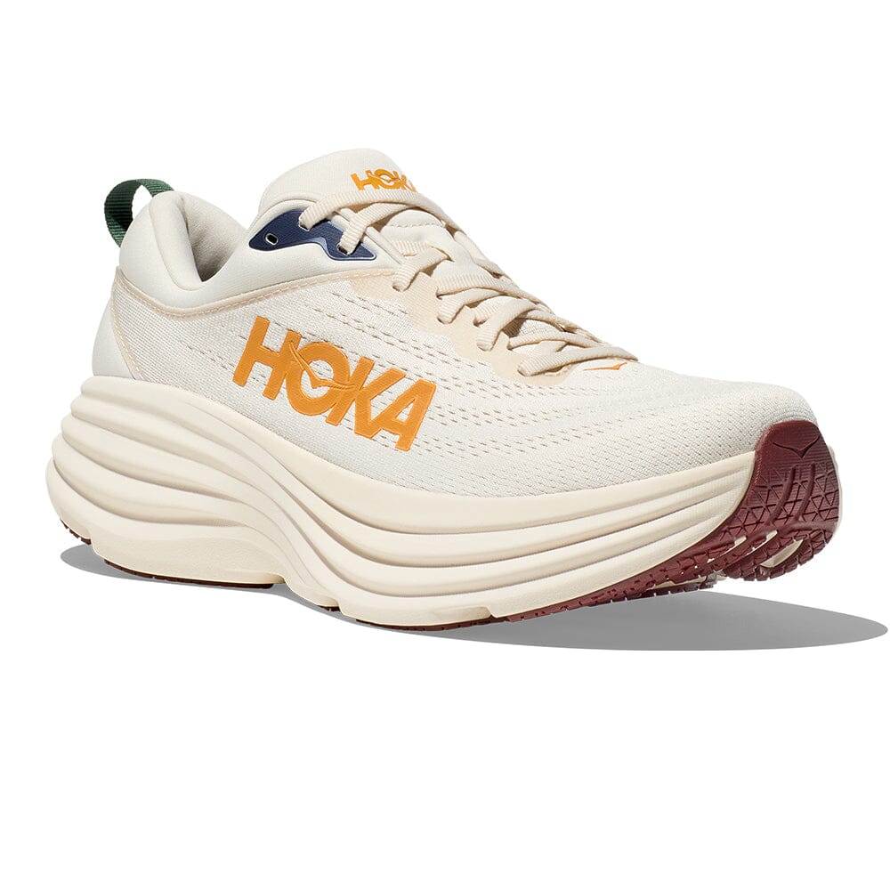 Hoka Men's Bondi 8 Running Shoes - Lightweight Cushioned Sneakers for Marathon, Jogging & Walking - Breathable Mesh Upper with Maximum Support & Comfort