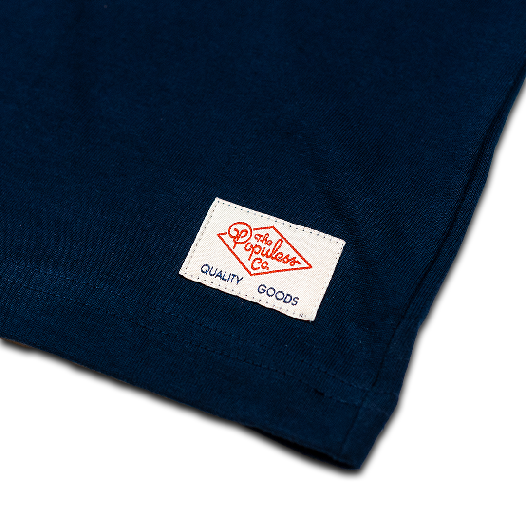 Skinny Dyck Transport Graphic T-Shirt - Navy Blue Cotton Tee for Men & Women | Casual Wear, Street Style, Everyday Outfits