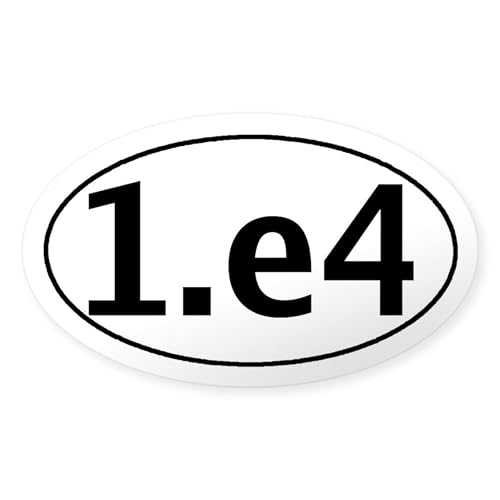 Clear - International Chess Opening Oval Sticker