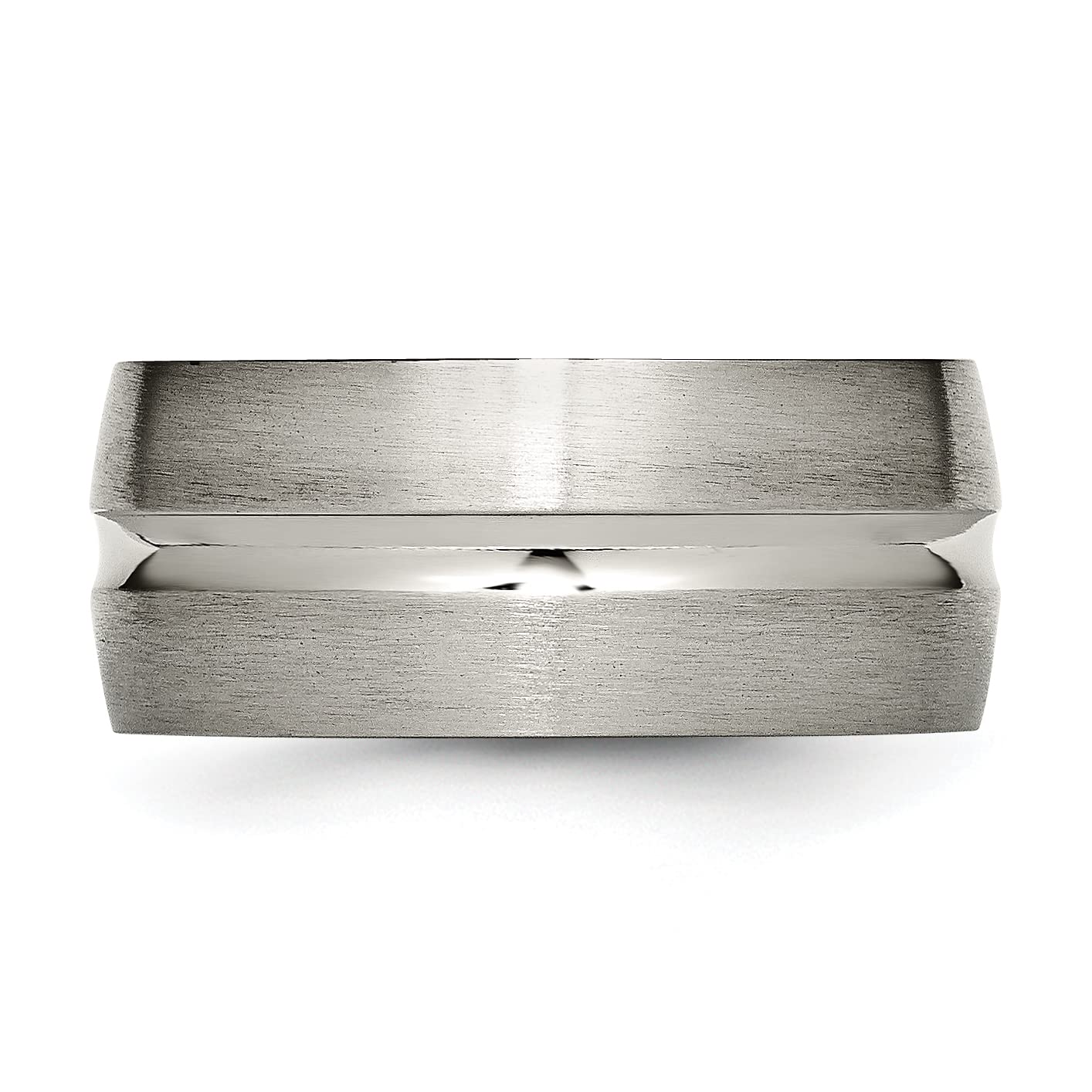 IceCarats Titanium 10mm Wedding Band Ring for Men & Women - Durable Comfort Fit Wedding Ring for Couples, Anniversary, Engagement - Hypoallergenic & Scratch Resistant Titanium Ring