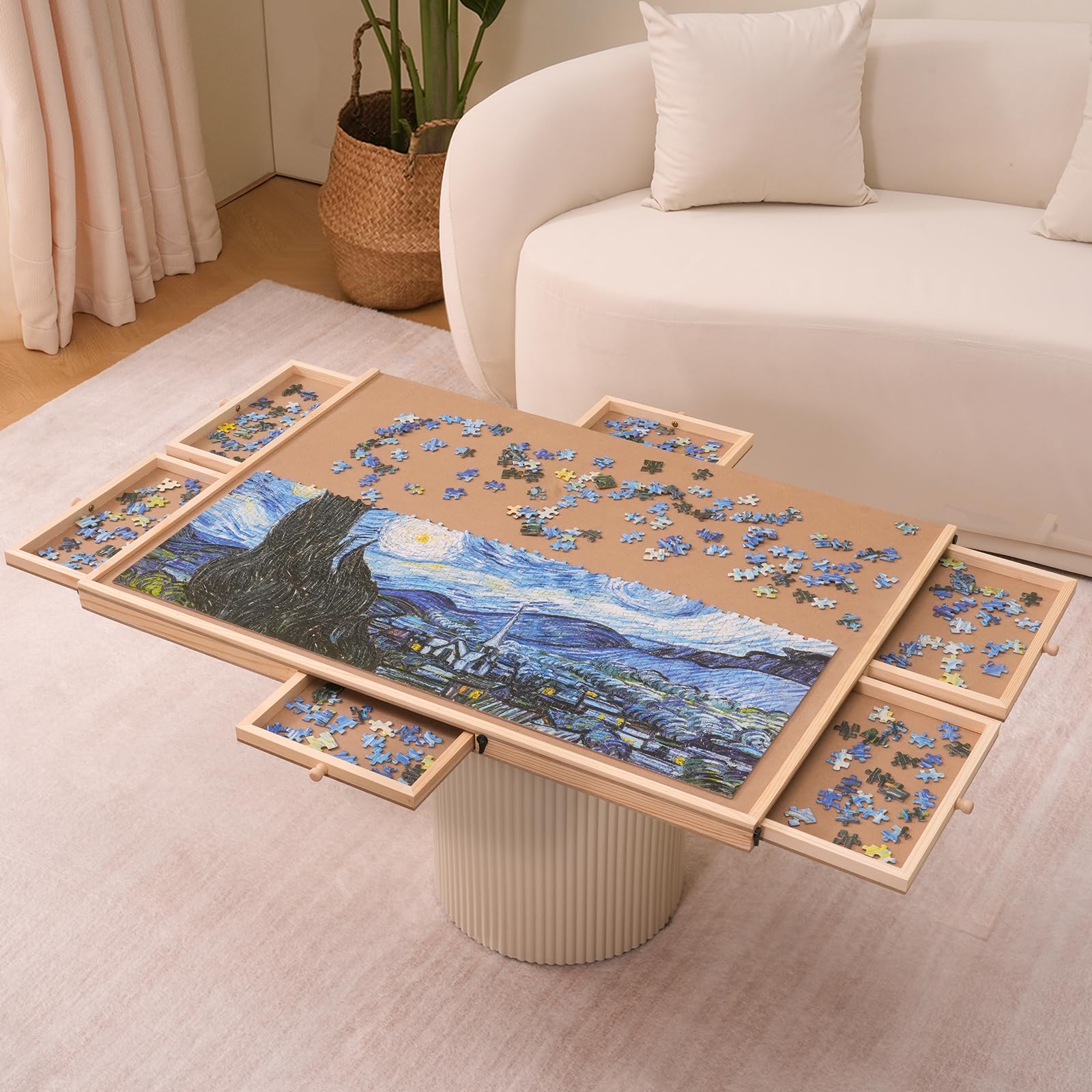 VEVOR 1000 Piece Puzzle Board with 6 Drawers & Cover - 29