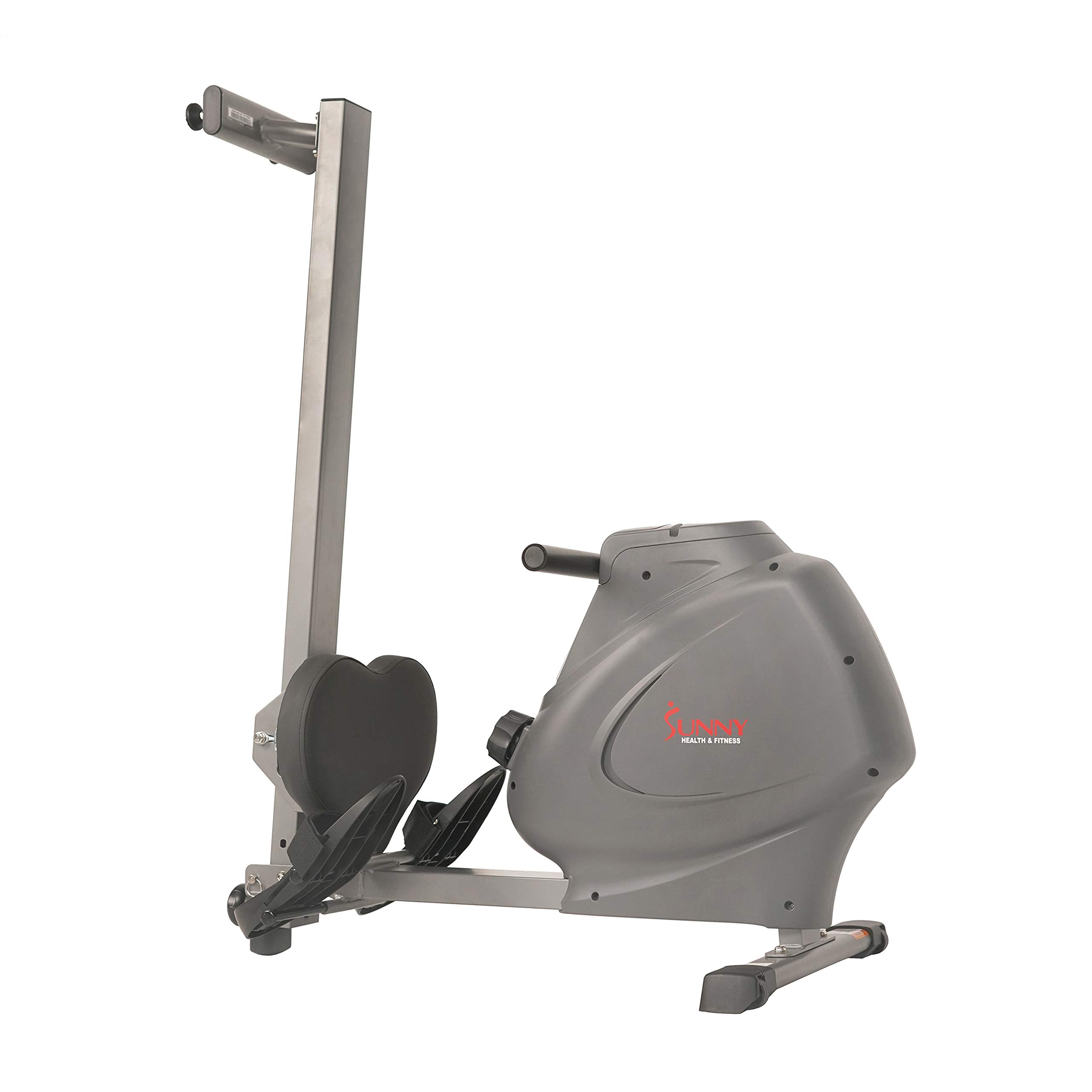 Sunny Health & Fitness Magnetic Rowing Machine - Quiet Home Rower with LCD Monitor & Compact Design | Perfect for Small Spaces & Full-Body Workouts | Connects to Free SunnyFit App for Tracking Progress