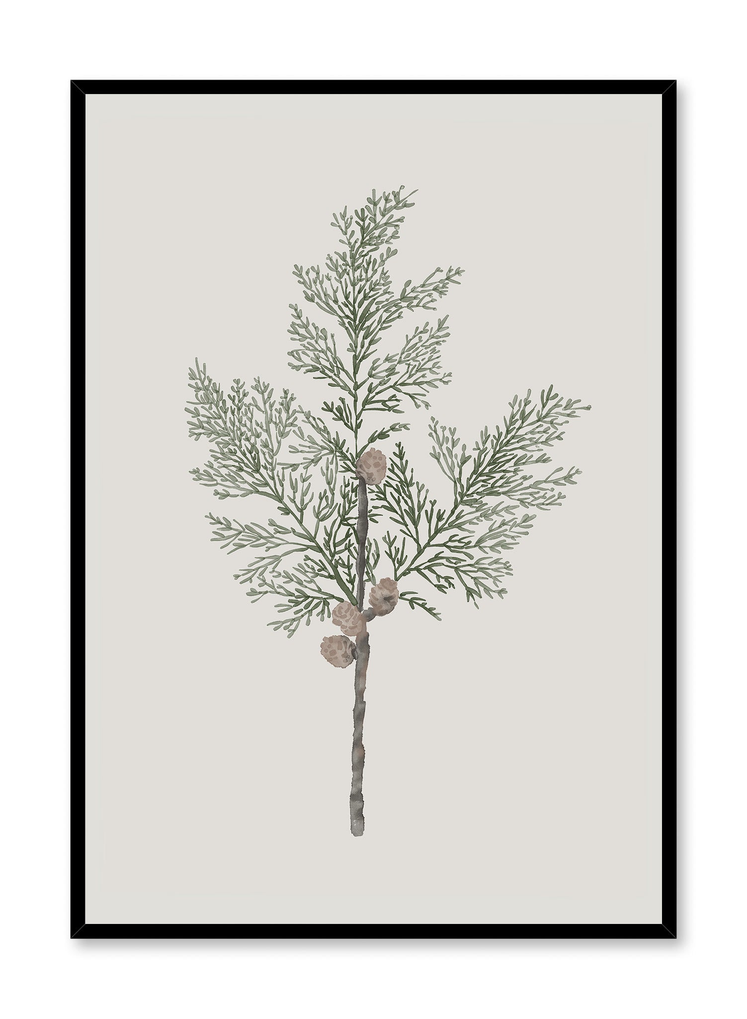 Merry Bough Christmas Poster - Festive Holiday Wall Art Decor for Home, Office & Gifts - Perfect for Living Room, Bedroom & Seasonal Celebrations