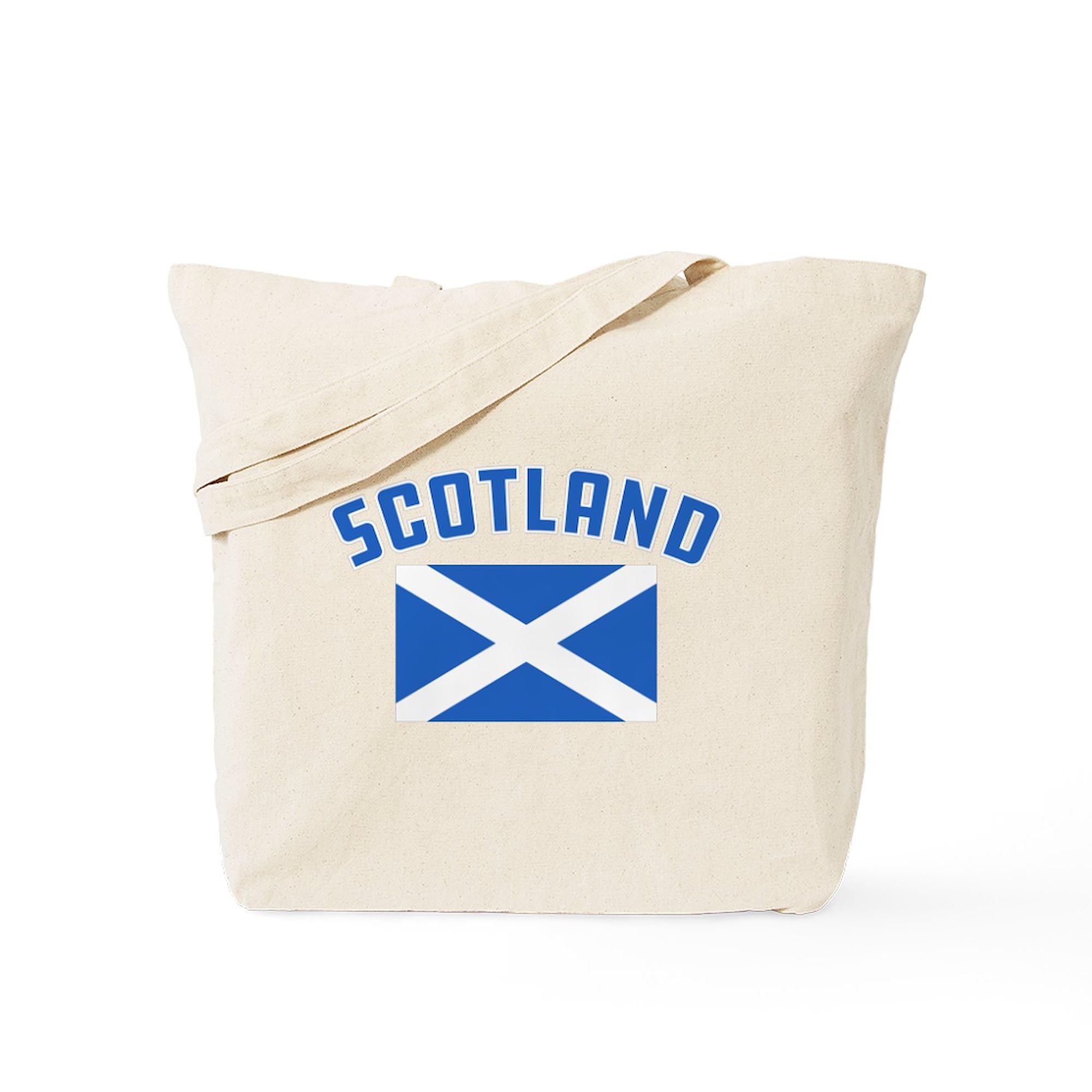Scotland Flag Tote Bag - Natural Canvas Reusable Shopping Bag for Groceries, Beach & Travel | Eco-Friendly Cotton Tote with Scottish Design