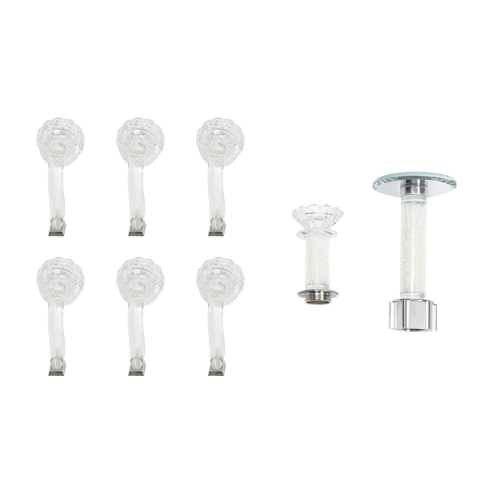 7-Arm Crystal Candle Holder - Elegant Candelabra for Wedding Centerpiece, Dining Table Decor, Coffee Table & Home Accessories - Perfect for Romantic Dinners, Holiday Decorations & Special Events