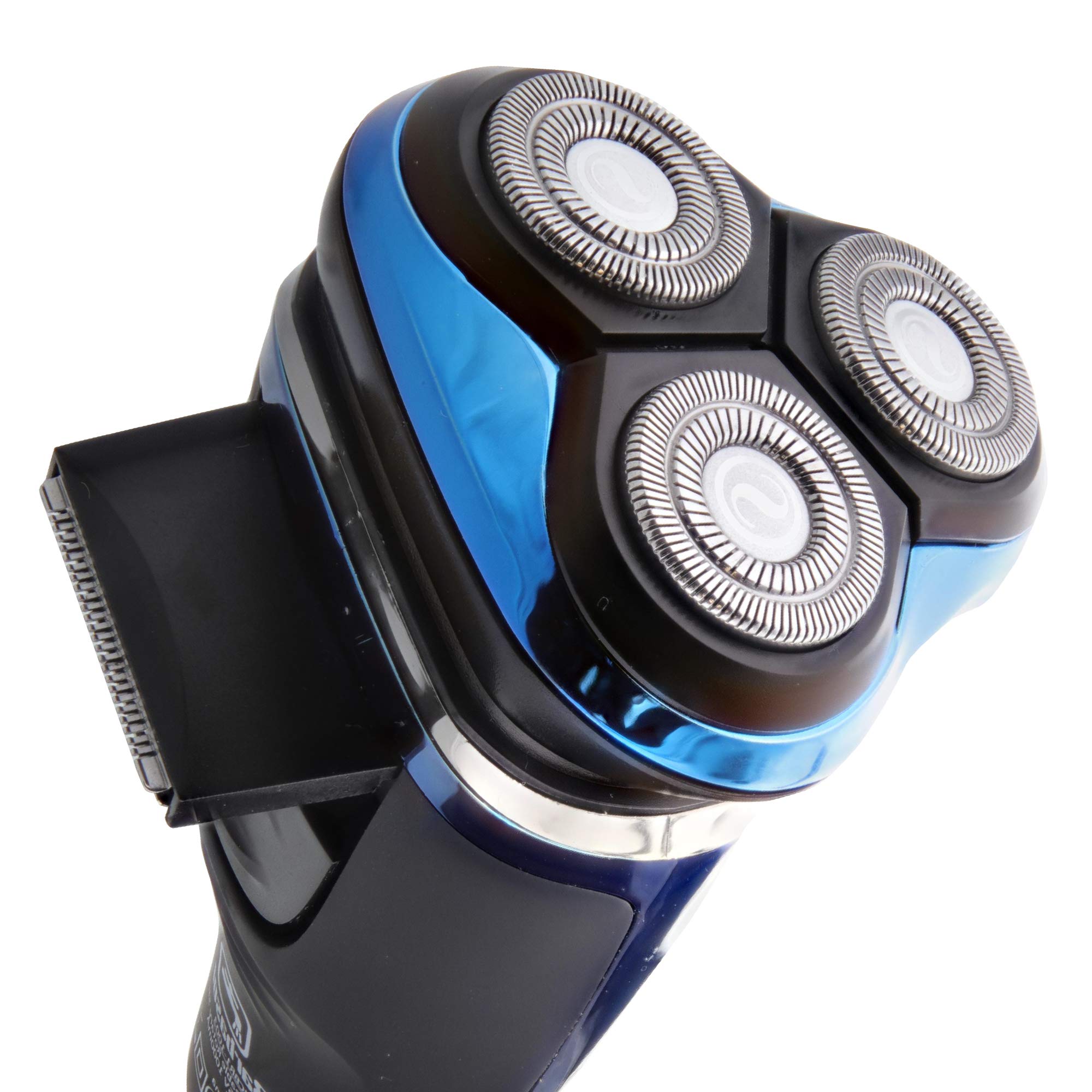 Barbasol Rechargeable Electric Wet & Dry Rotary Shaver for Men - Stainless Steel Blades, Pop-Up Trimmer & LCD Display - Perfect for Travel, Gym & Daily Shaving