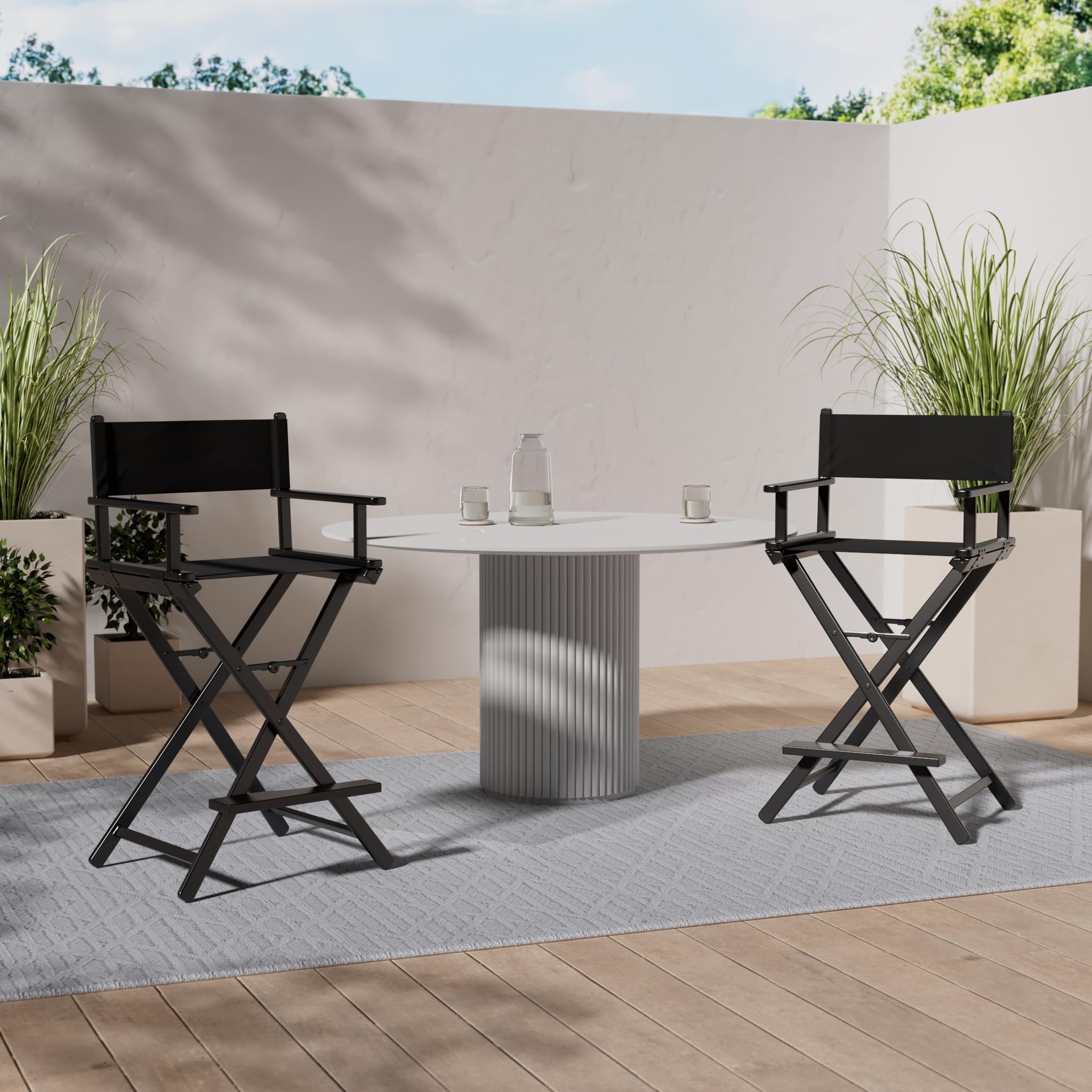 Professional Director's Chair for Makeup & Manicure - Heavy Duty Portable Stool for Salon, Film Set, Photography & Home Use
