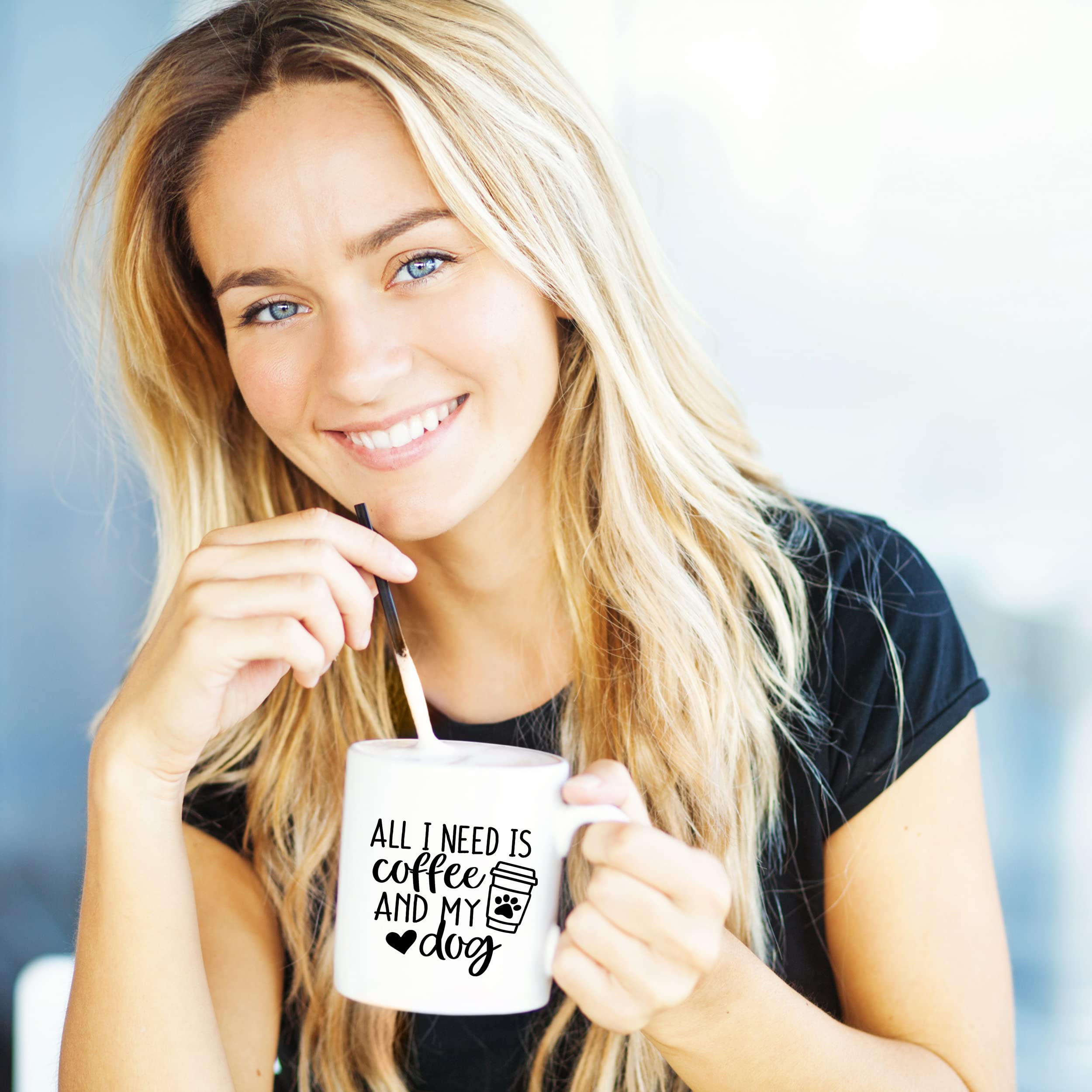 Funny Dog Mom Wine Glass and Coffee Mug Gift Set - Best Gifts for Dog Lovers, Women, Friends - Perfect for Mother's Day, Birthday, Christmas Stocking Stuffers - Printed in USA - Great for Parties, Home Decor, Pet Owner Appreciation
