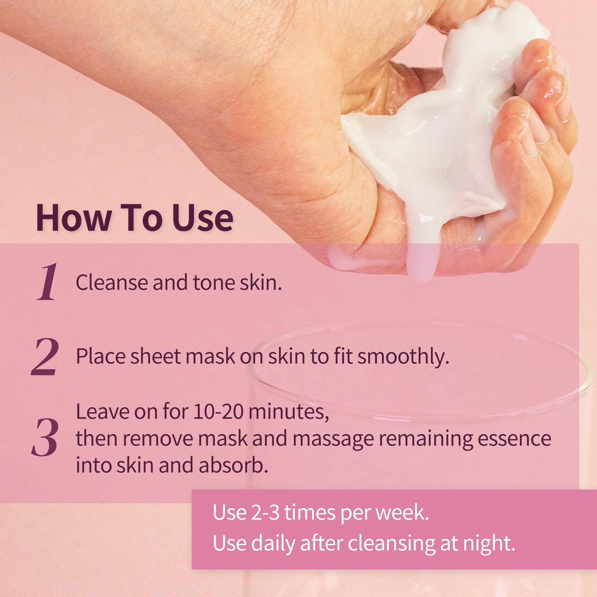 NEOGENLAB DERMALOGY Probiotics Relief Facial Sheet Mask - Hydrating & Firming Korean Skin Care with Probiotics Lactobacillus, Bifida & Collagen - Pack of 5 (0.88 oz / 25g) for Daily Skincare Routine & Spa Night Relaxation