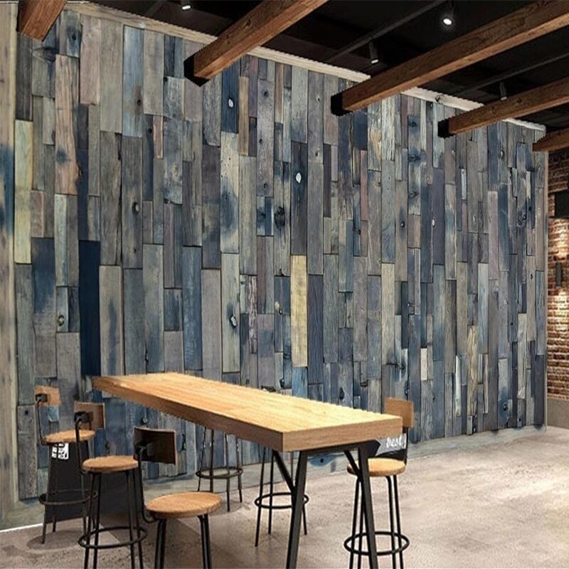 Wood Brick Effect Wallpaper - Peel and Stick Self-Adhesive Wallpaper for Bedroom, Living Room, Kitchen - Easy to Install Removable Wallpaper for Home Decor and Interior Design