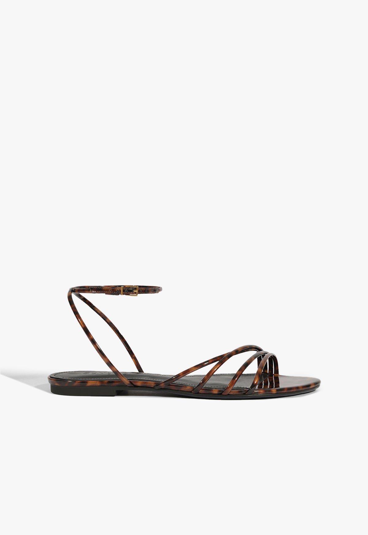 Inez Women's Animal Print Leather Flat Sandals - Comfortable Casual Summer Shoes for Beach, Vacation & Everyday Wear