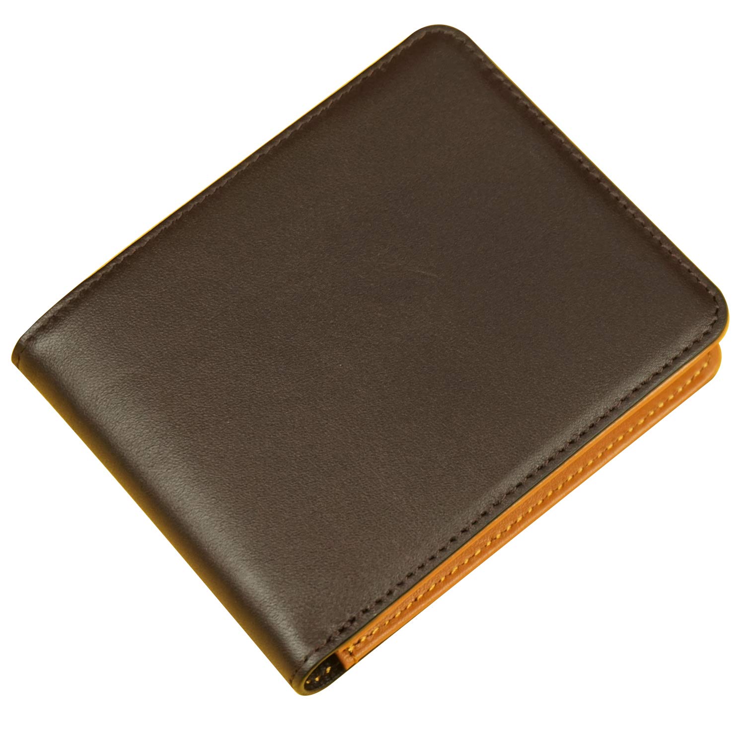 Premium Brown Chocolate Cow Leather Wallet for Men - Genuine Full Grain Leather Bifold Wallet - Stylish Men's Billfold Wallet - Perfect for Everyday Use, Business & Travel