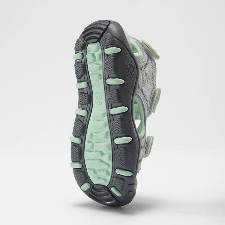 Kamik Light Grey Seaturtle2 Toddler Sandals - Waterproof Beach Shoes for Boys & Girls - Perfect for Summer Play, Poolside, and Outdoor Adventures