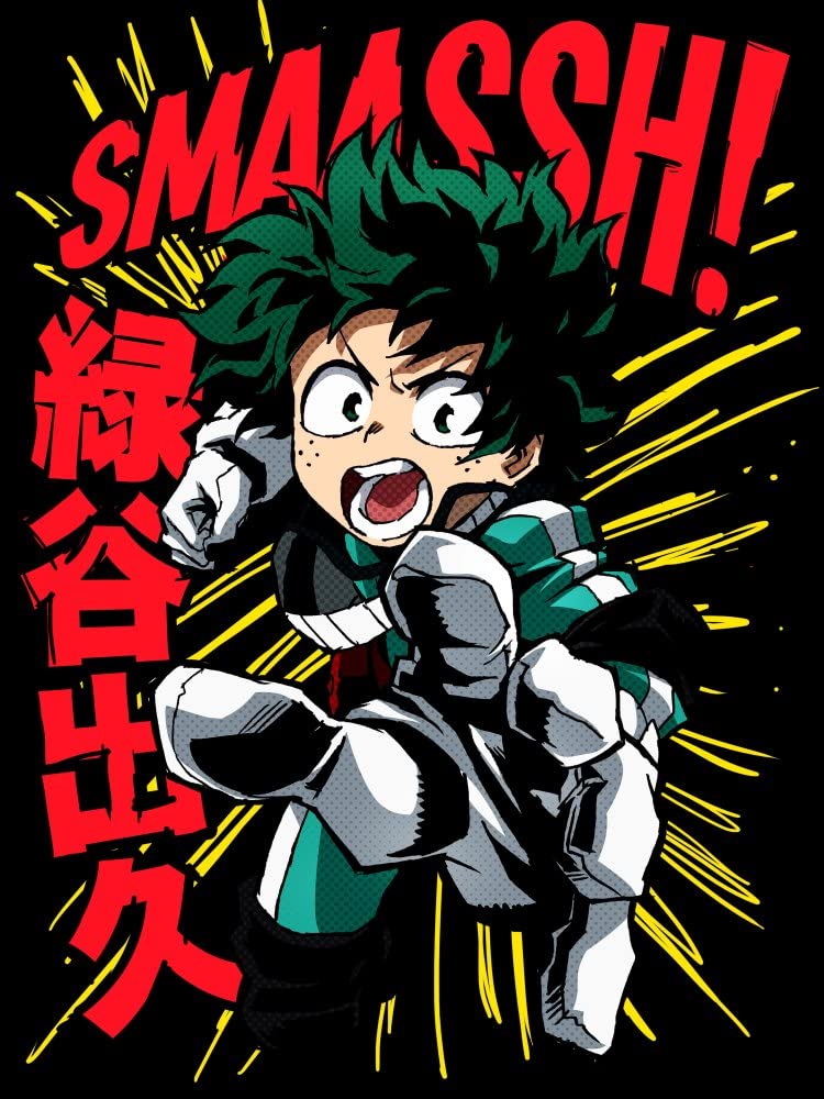 My Hero Academia Anime Cartoon All Might Smash Graphic T-Shirt for Men - Casual Wear & Cosplay
