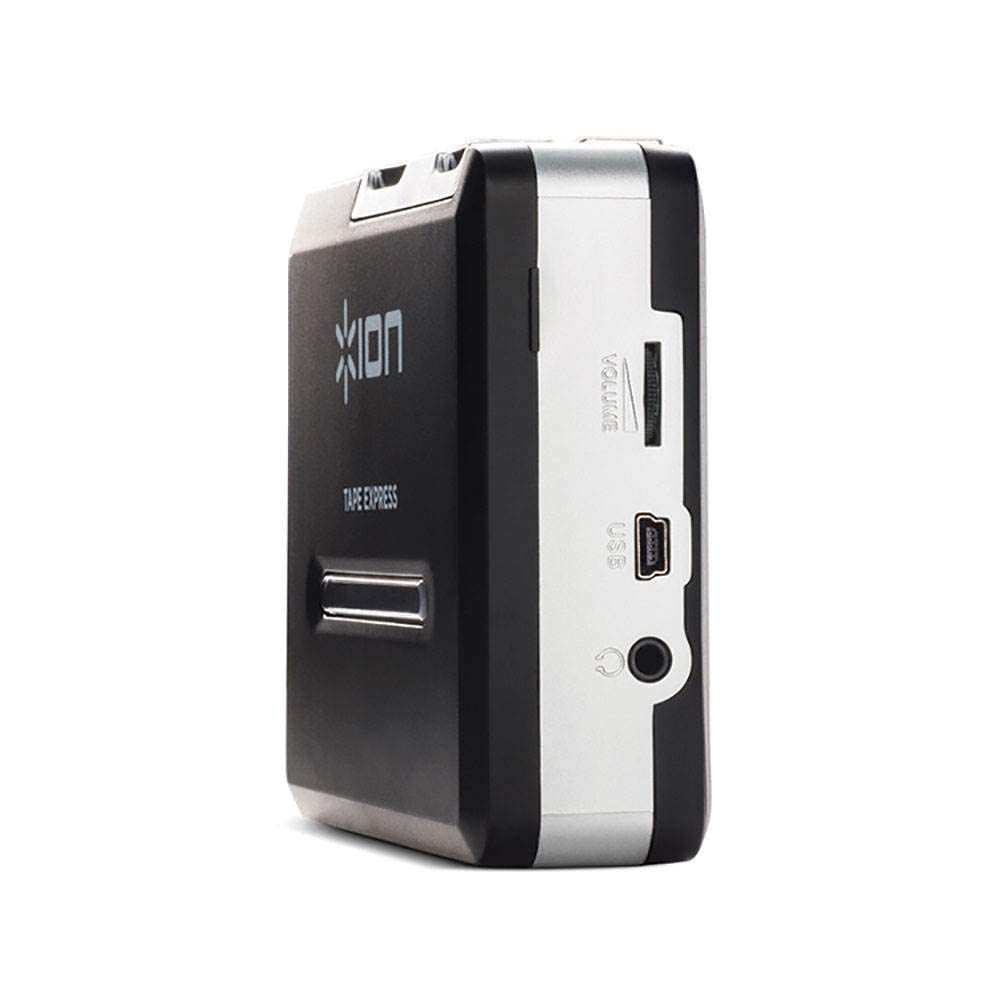 ION Tape Express Plus Cassette Player & Tape-to-Digital Converter with USB & 3.5mm Audio Output - Perfect for Digitizing Old Cassettes, Music Recording, and Audio Archiving