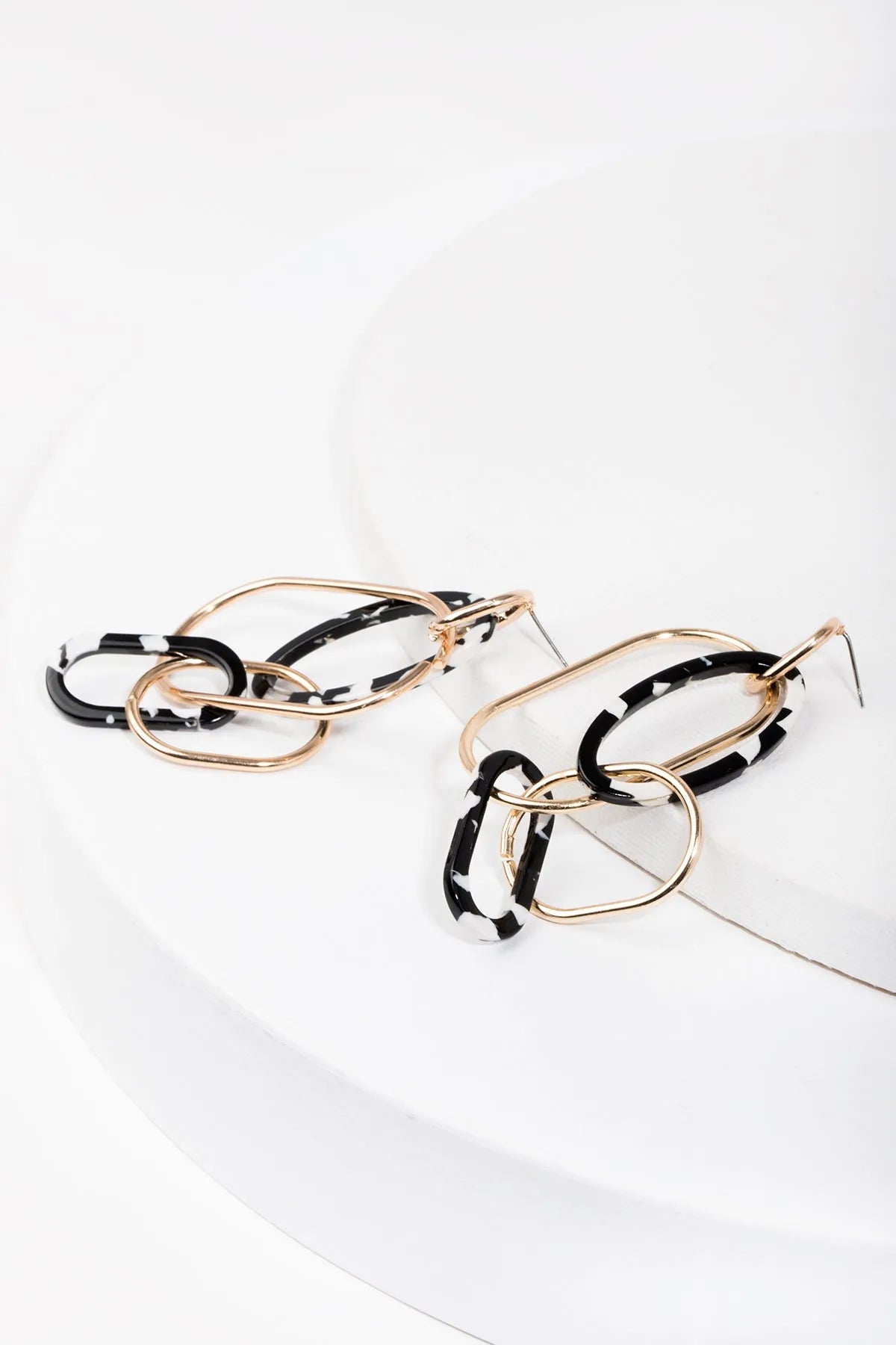 Multi Hoop Gold Chain Drop Earrings for Women - 14K Gold Plated Dangle Earrings - Trendy Boho Chic Jewelry for Party, Wedding & Everyday Wear