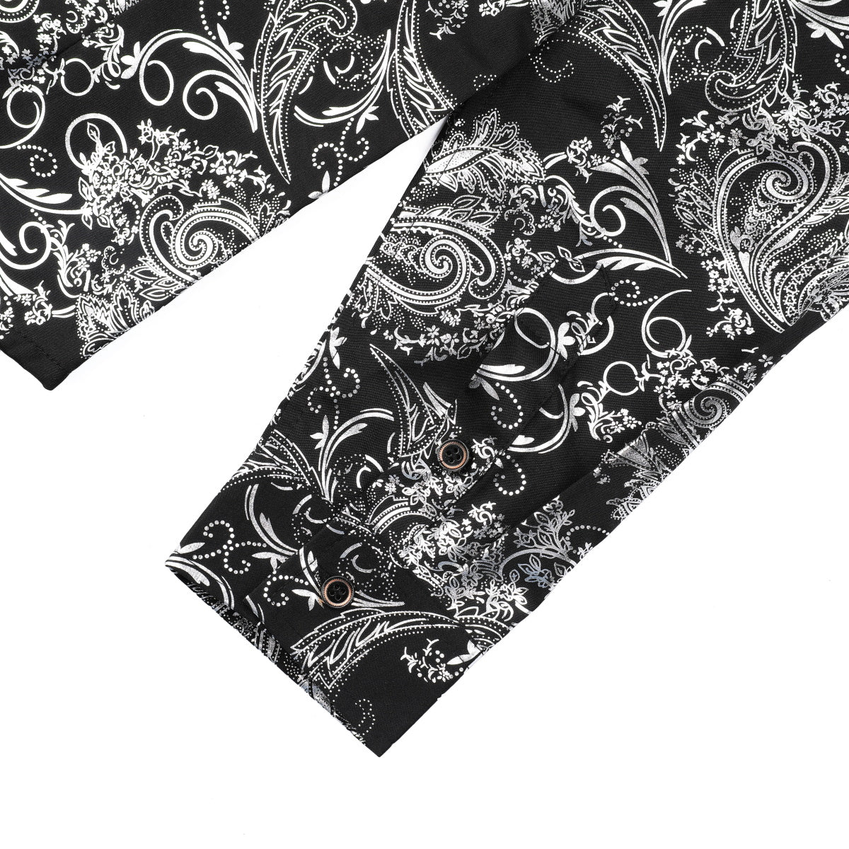 Men's Floral Long Sleeve Casual Shirt in Silver - Perfect for Spring Outfits, Date Nights & Office Wear