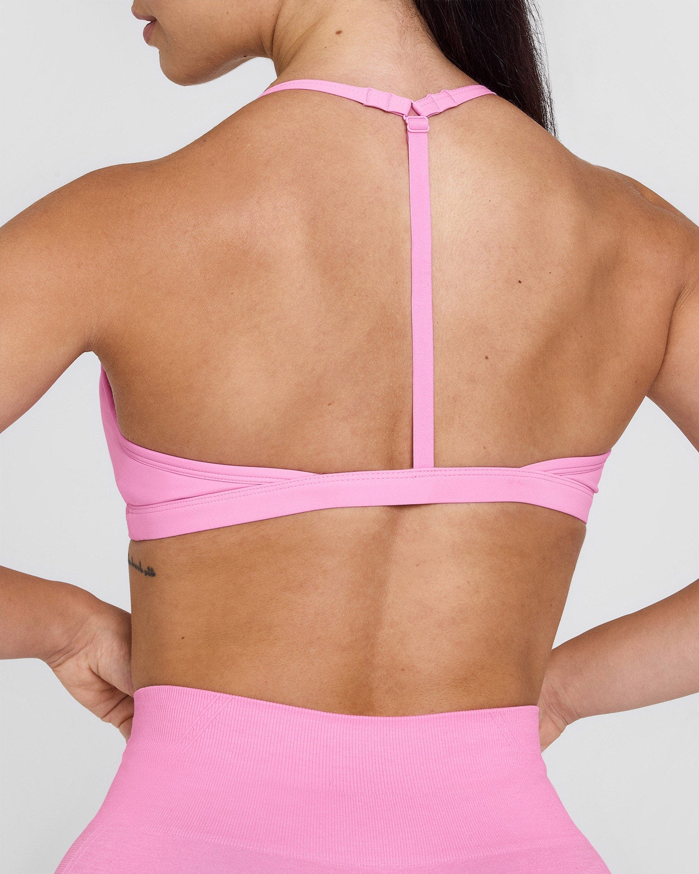 Ultra Soft Micro V Neck Bralette - Seamless Wireless Comfort Bra in Power Pink | Yoga, Lounge & Everyday Wear