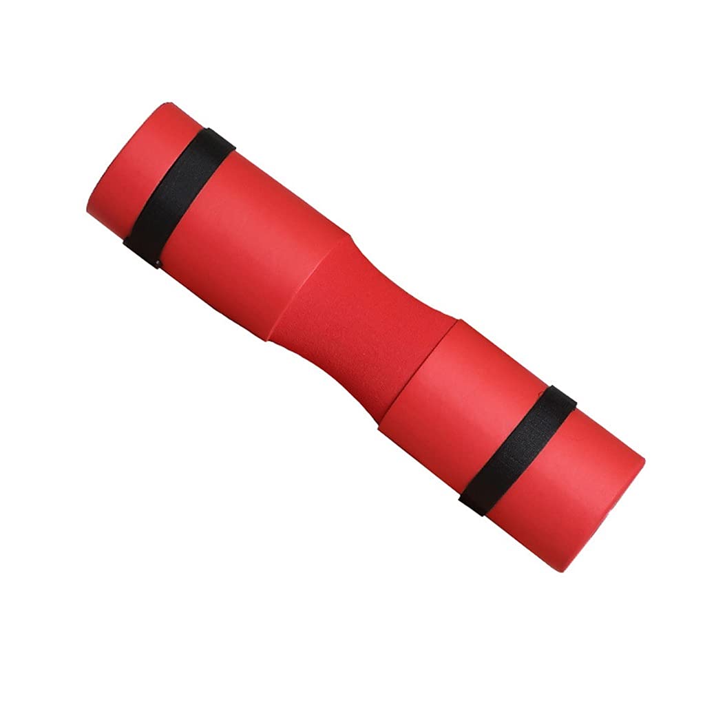TJLSS 4510CM Foam Barbell Pad Cover - Weight Lifting Shoulder Support for Squats, Bench Press & CrossFit - Cushioned Neck & Back Protection - Gym Accessories for Men & Women (Red) - Perfect for Home Workouts & Professional Training