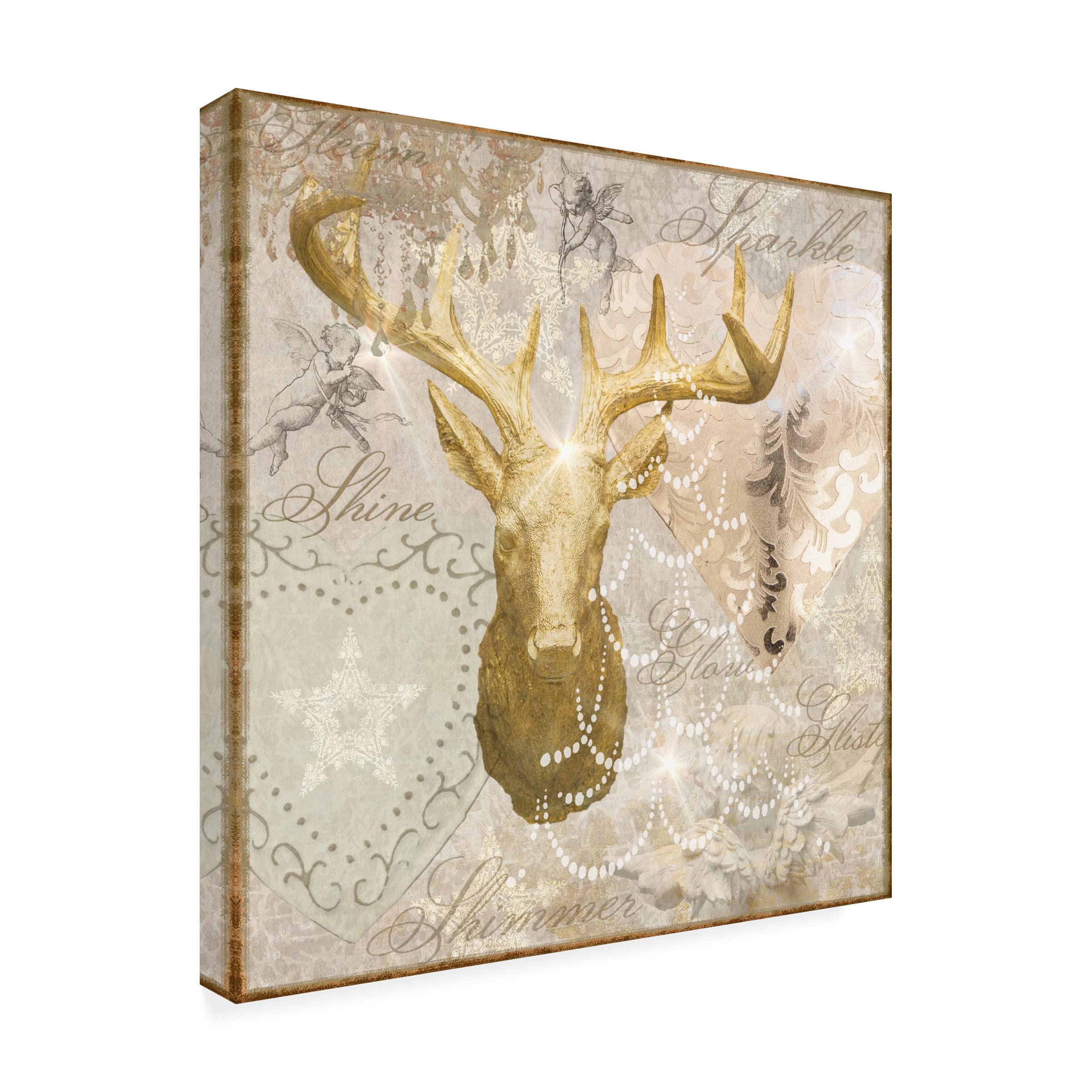 Trademark Fine Art 'Shine' Canvas Wall Art by Cora Niele - Modern Abstract Painting for Living Room, Bedroom & Office Decor