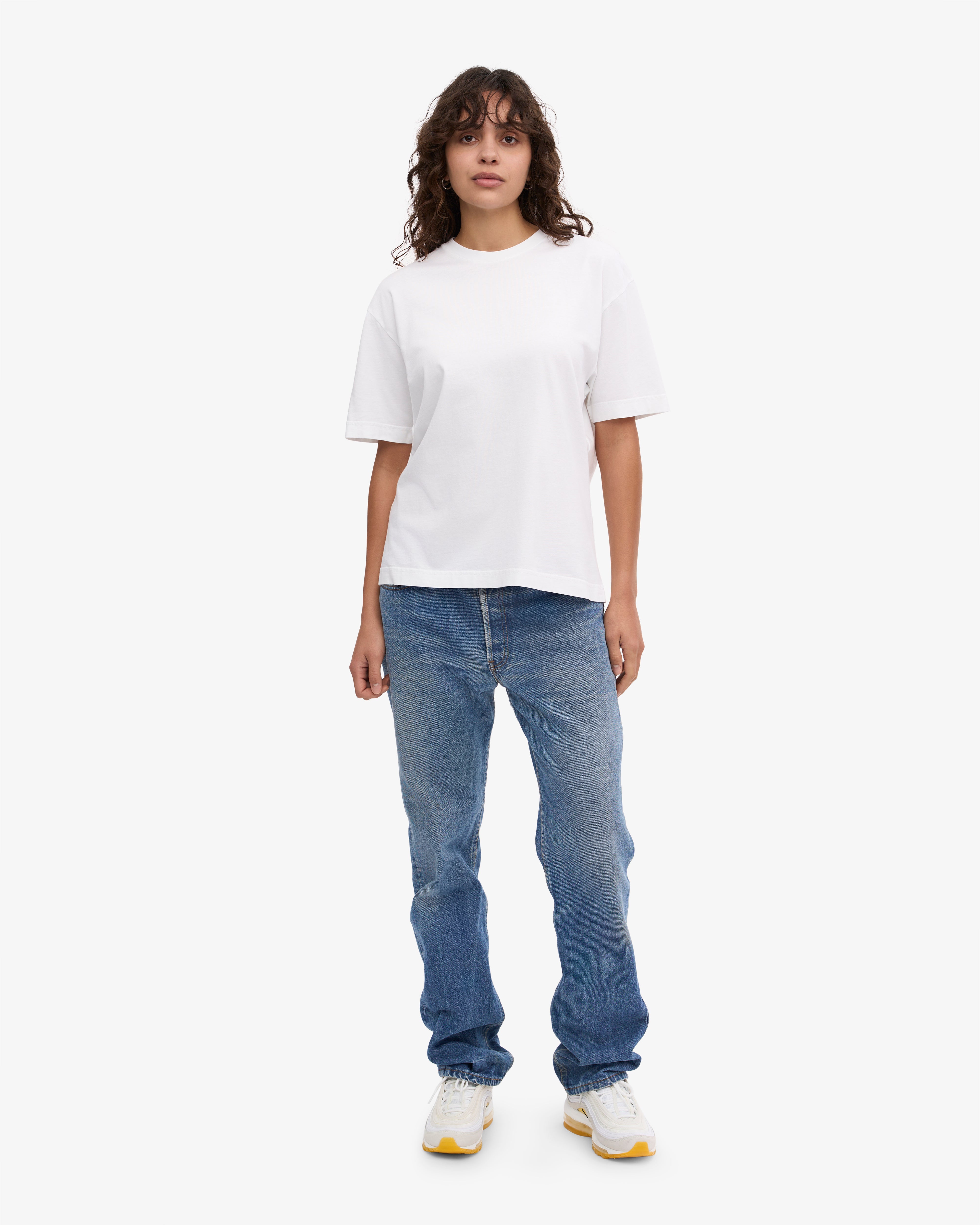 Premium Oversized Organic Cotton T-Shirt for Women & Men - Soft, Breathable & Eco-Friendly - Optical White - Perfect for Casual Wear, Loungewear & Everyday Comfort