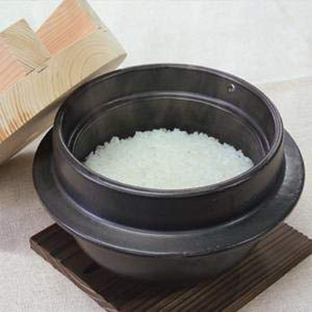 Premium Japanese Donabe Clay Rice Cooker Set - 3 Go (3 Cups) with Hinoki Wood Rice Scoop - Authentic Stovetop Pot for Sushi, Rice & Hot Pot Cooking