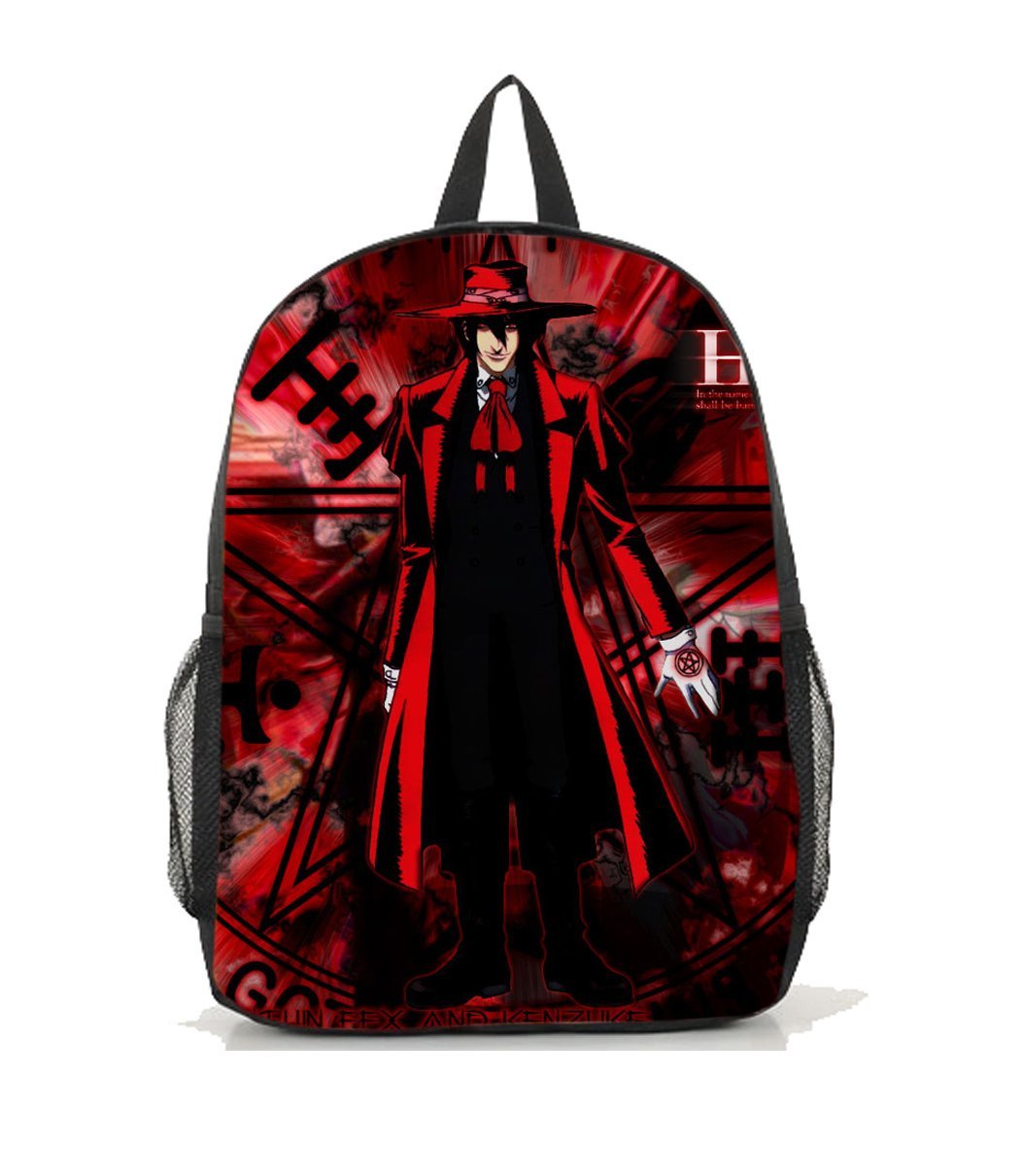 Dreamcosplay Anime Hellsing Alucard Logo Backpack - Official Cosplay Bag for Convention & Halloween Costume | Stylish School & Travel Backpack for Anime Fans