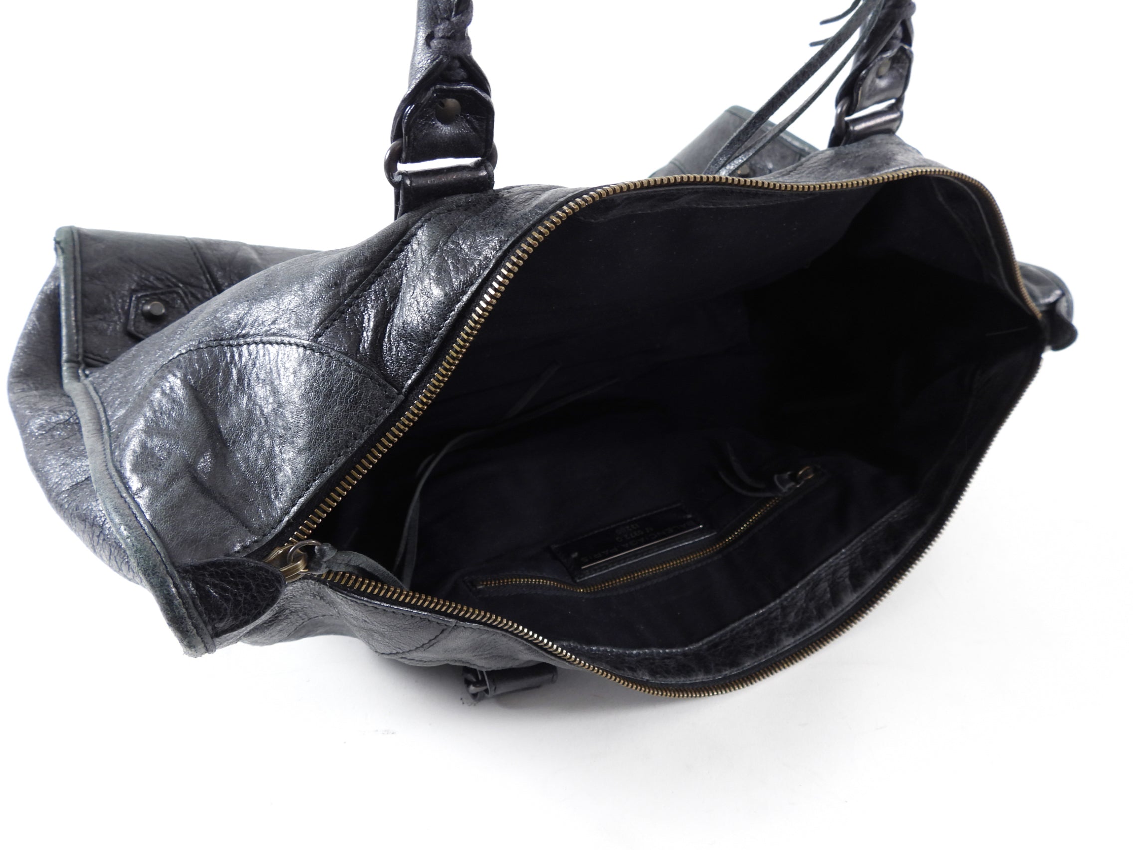 Balenciaga Black Leather City Work Bag for Women - Stylish & Spacious Designer Handbag for Work, Travel & Everyday Use