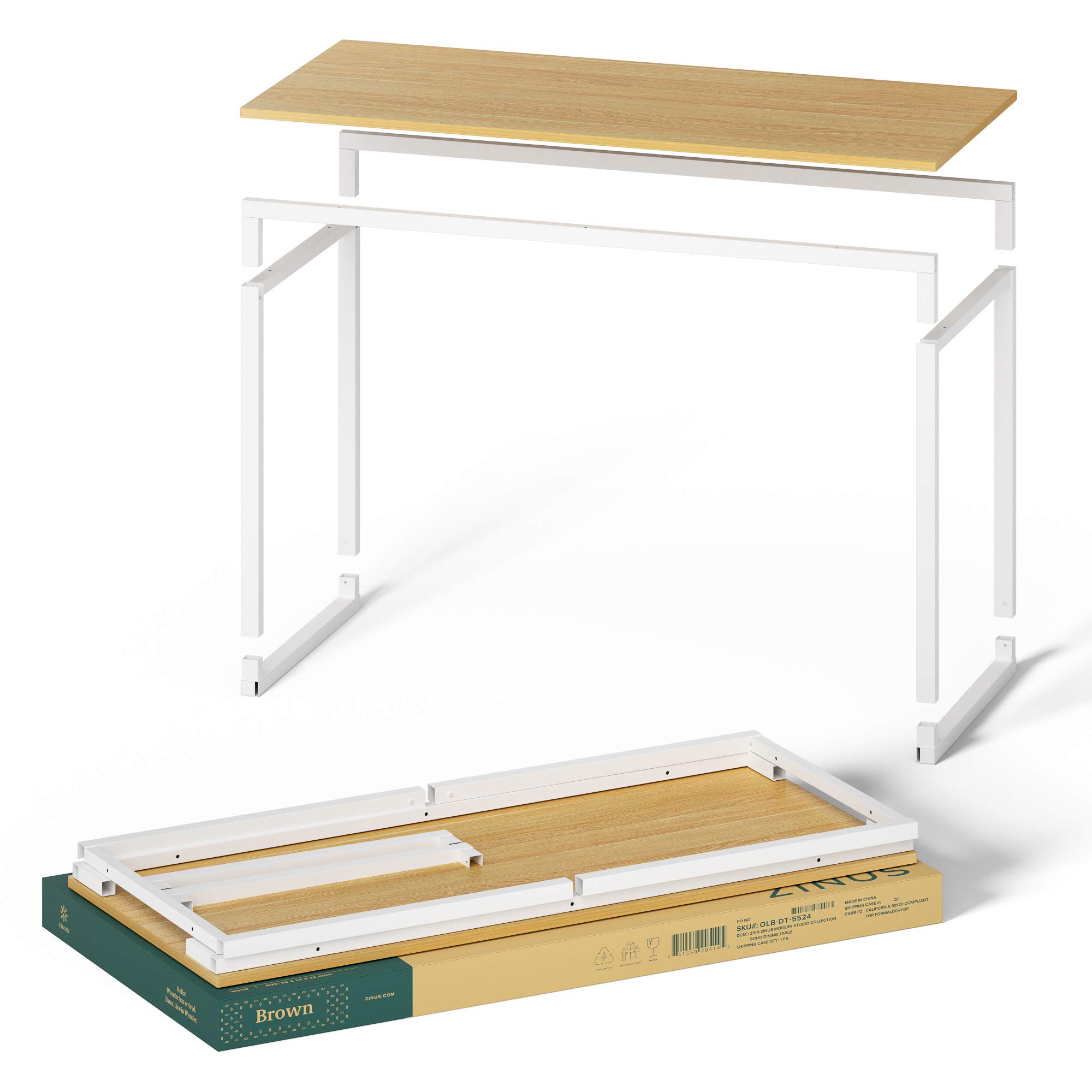 Zinus Jennifer Modern Study Desk 63
