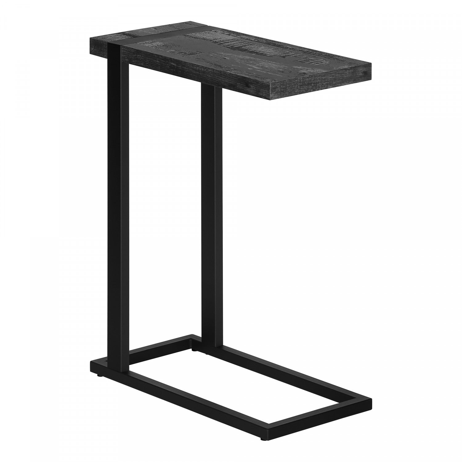 Brann Side Table - Modern Black End Table for Living Room, Bedroom, or Office - Small Accent Table with Sturdy Metal Frame & Wooden Top