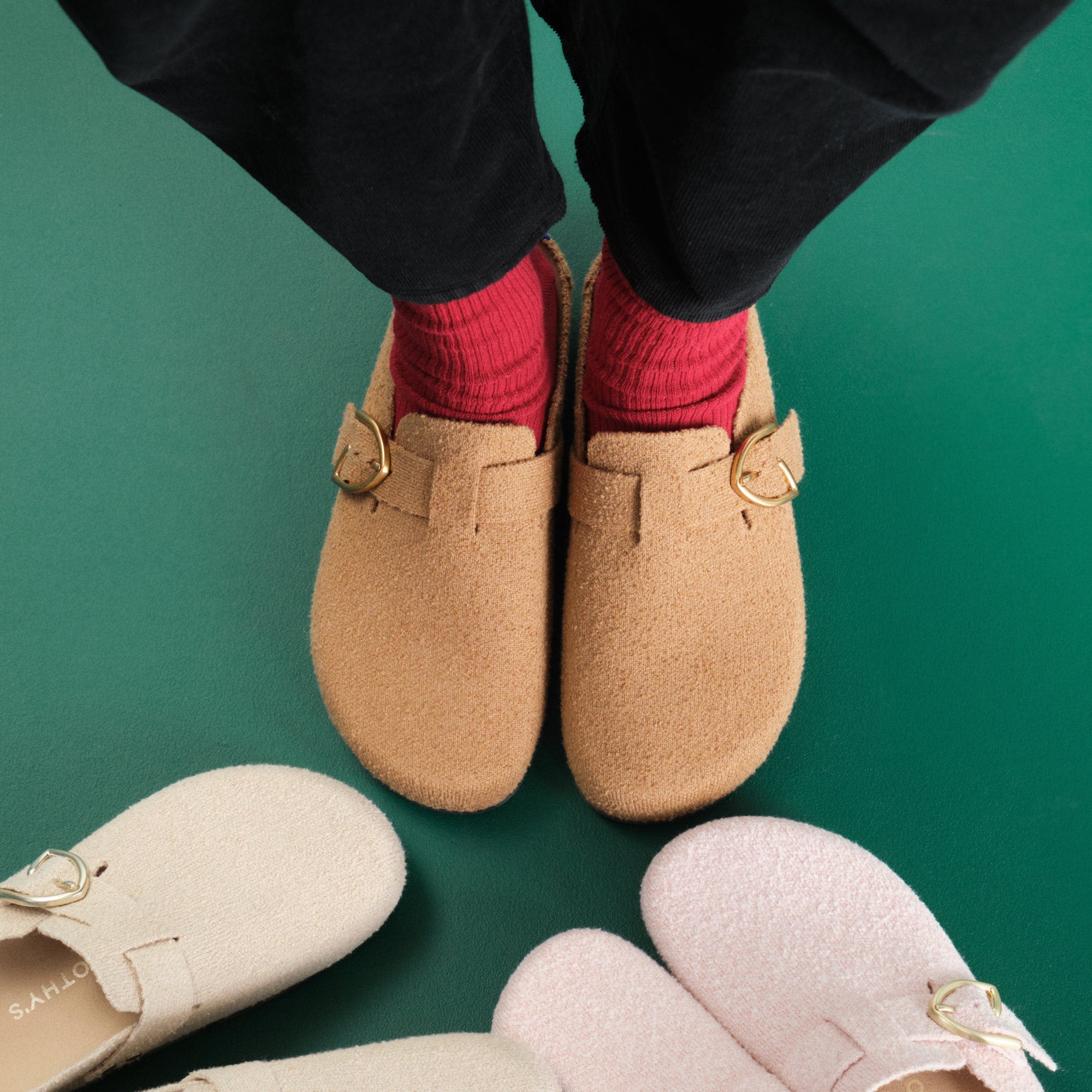 Wren Bouclé Buckle Clog - Comfortable Slip-On Shoes for Women | Perfect for Casual Wear, Office & Home Use