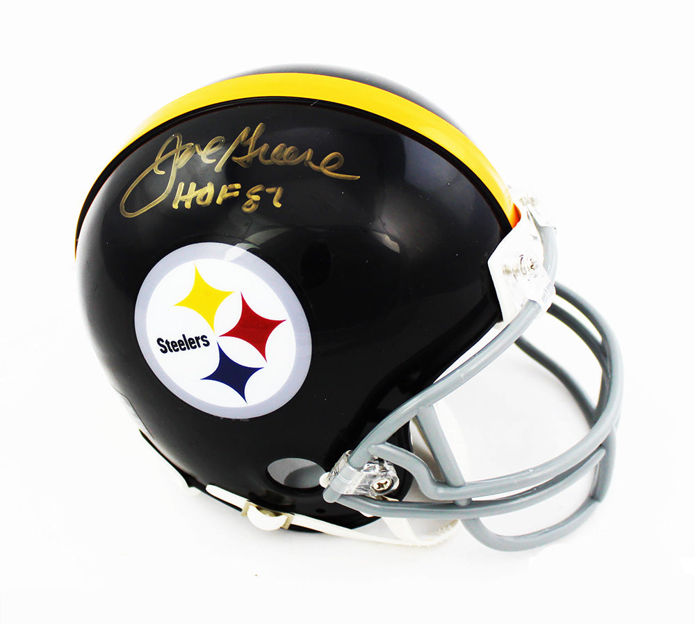 Joe Greene Signed Pittsburgh Steelers Riddell Throwback NFL Mini Helmet with 