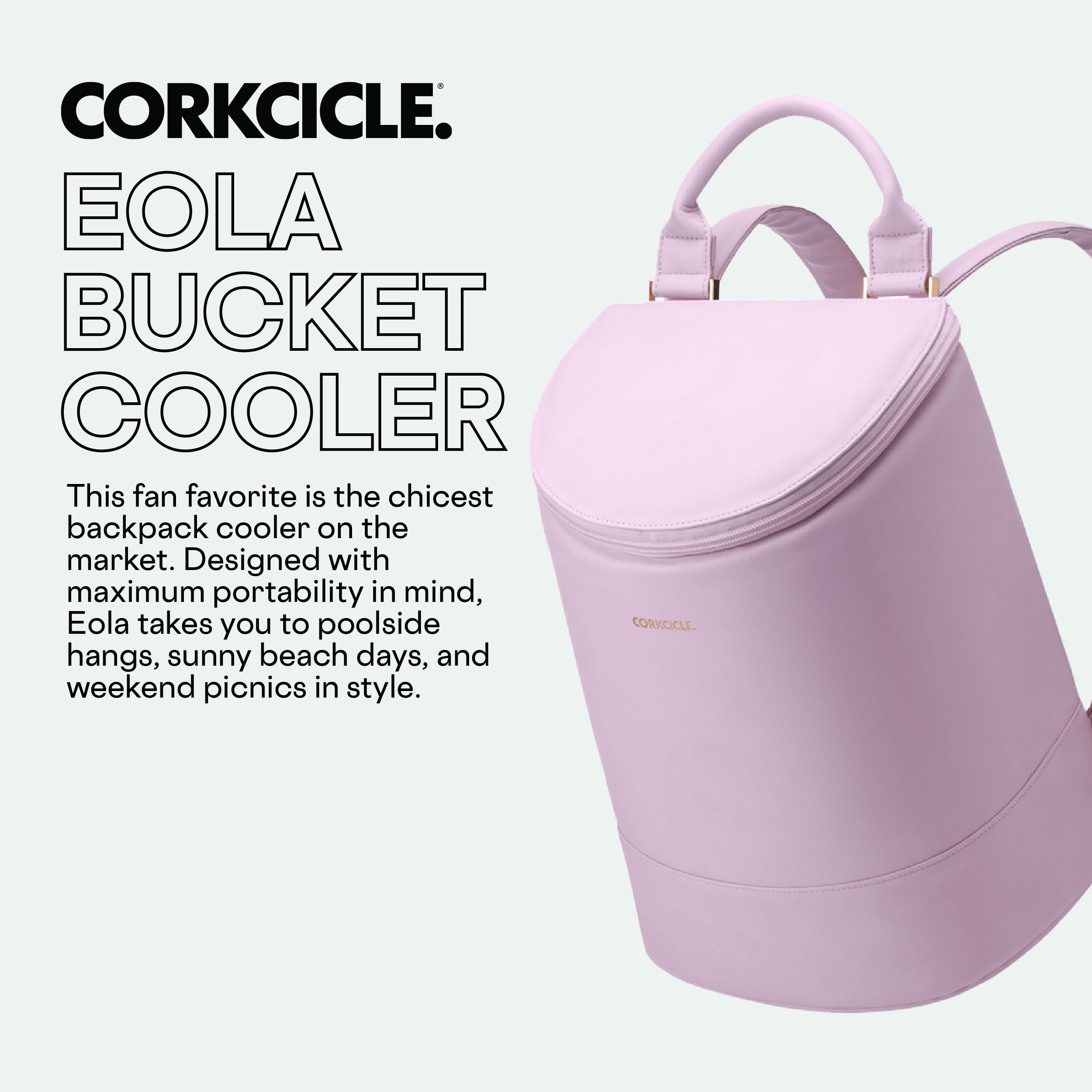Corkcicle EOLA Insulated Cooler Backpack - Waterproof & Leakproof for Wine, Beer, Ice Packs - Perfect for Picnics, Camping, Beach Trips & Outdoor Adventures