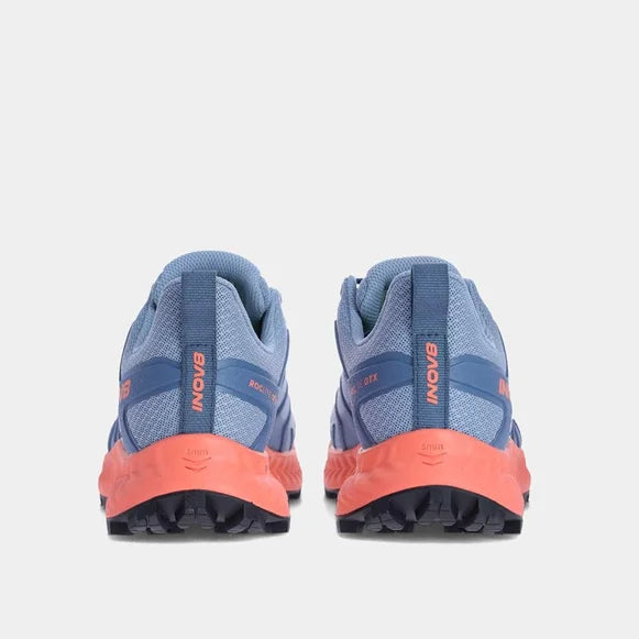 INOV8 Women's Roclite GTX Waterproof Hiking Boots - Blue Grey/Coral - Lightweight Trail Running Shoes for Outdoor Adventures & Mountain Climbing