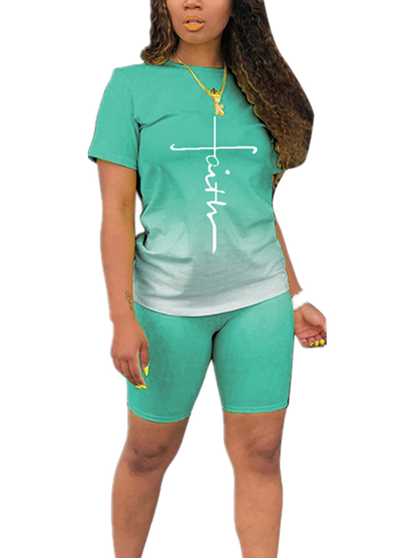 Women's Plus Size 2-Piece Casual Sweatsuit Set - Summer Light Green Tracksuit Outfit (3XL) | Comfortable Lounge Wear for Home, Gym & Outdoor Activities