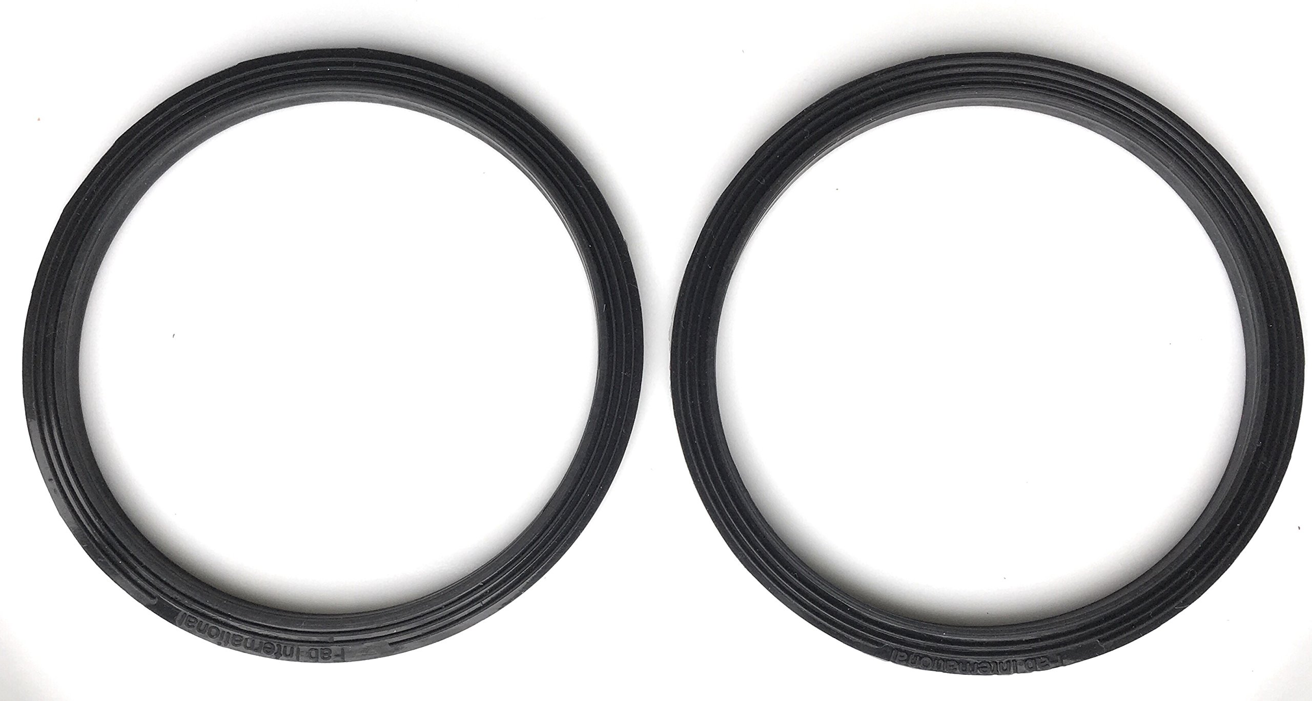 2 Pack Replacement Gasket for NutriBullet Rx Blender (1700W) - 4 Inch Diameter Black Blender Seals - Compatible with NutriBullet Rx Series - Perfect for Smoothies, Juicing & Food Prep
