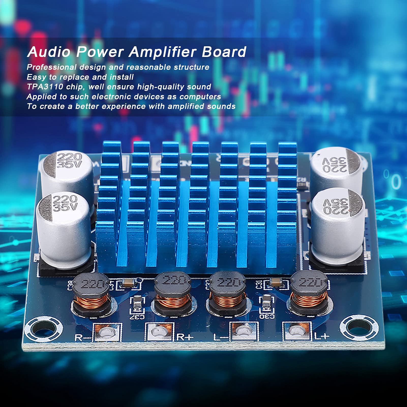 High Power Digital Audio Amplifier Board - Stable Structure for Home & Professional Use | DIY Projects, Home Theater, Studio Sound Systems