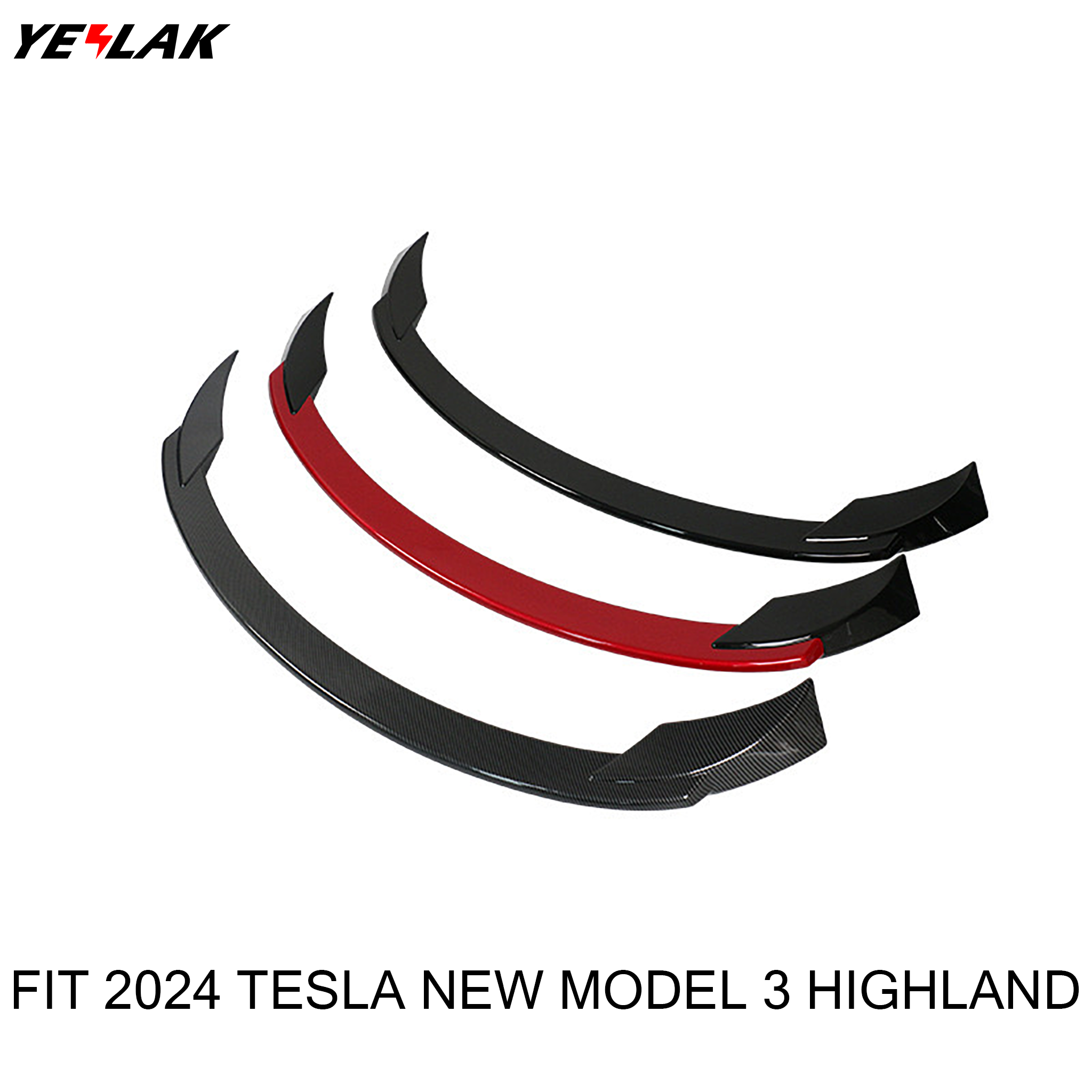 High-Performance Sporty Style Spoiler for Tesla Model 3 & 2024+ Model 3 Highland - Enhance Aerodynamics & Style - Perfect for Racing, Car Shows & Daily Driving