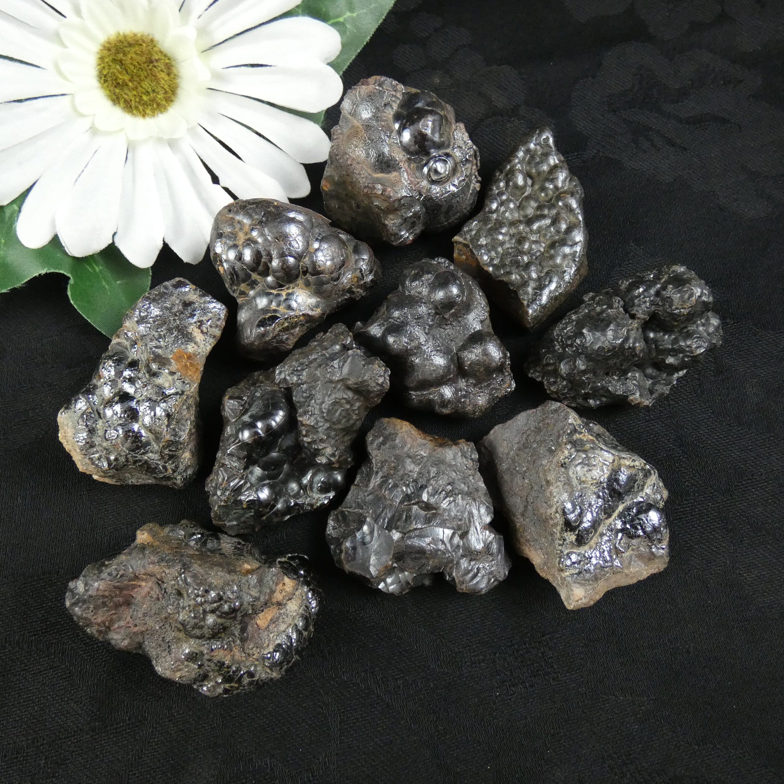 Natural Botryoidal Hematite Specimens - Rare Mineral Collection for Healing Crystals, Meditation & Home Decor