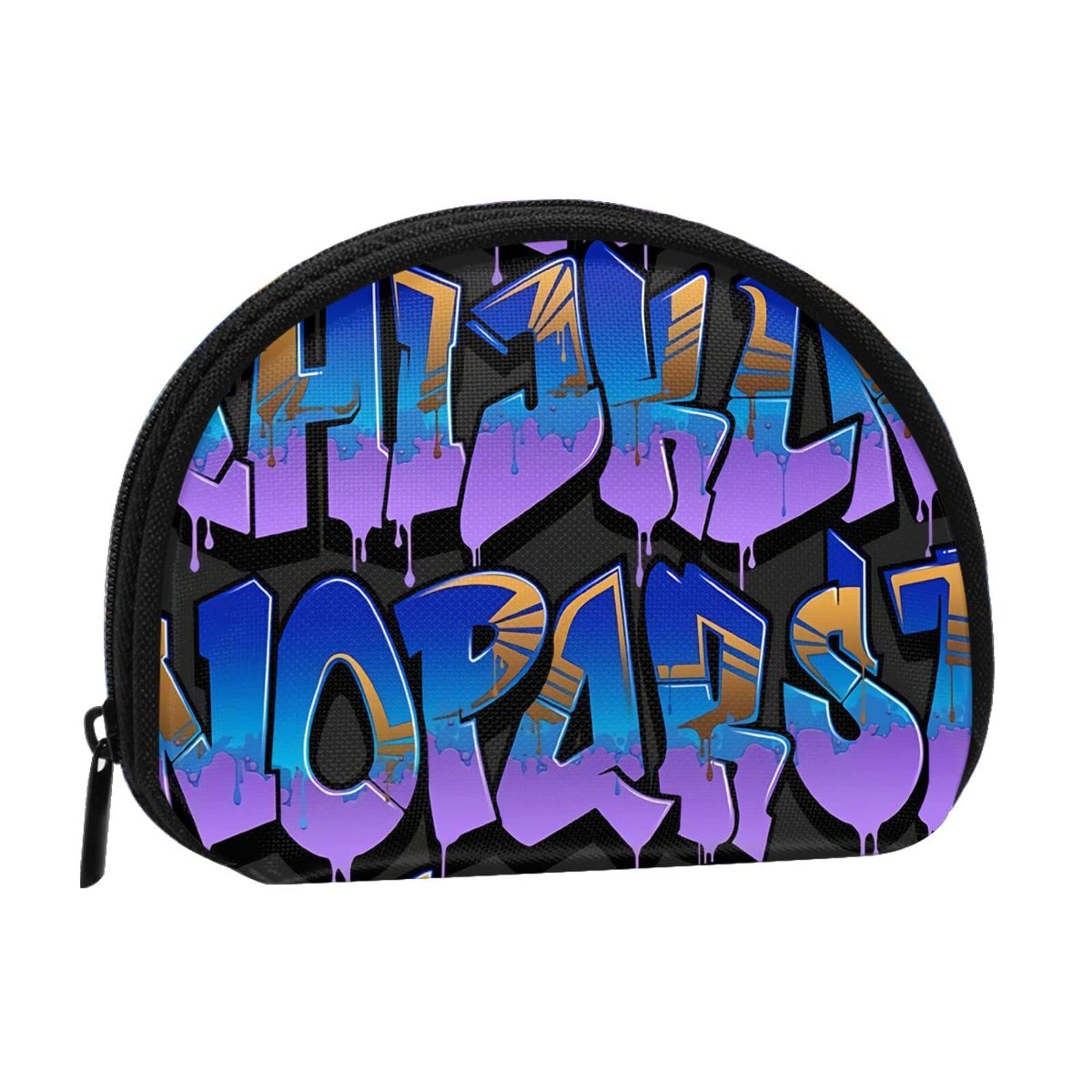 Cute Graffiti Coin Purse for Women - Small Zipper Pouch for Cash, Coins & Change - Perfect Wallet Organizer for Girls, Teens & Travel Accessories (Great for Shopping, Parties & Daily Use)