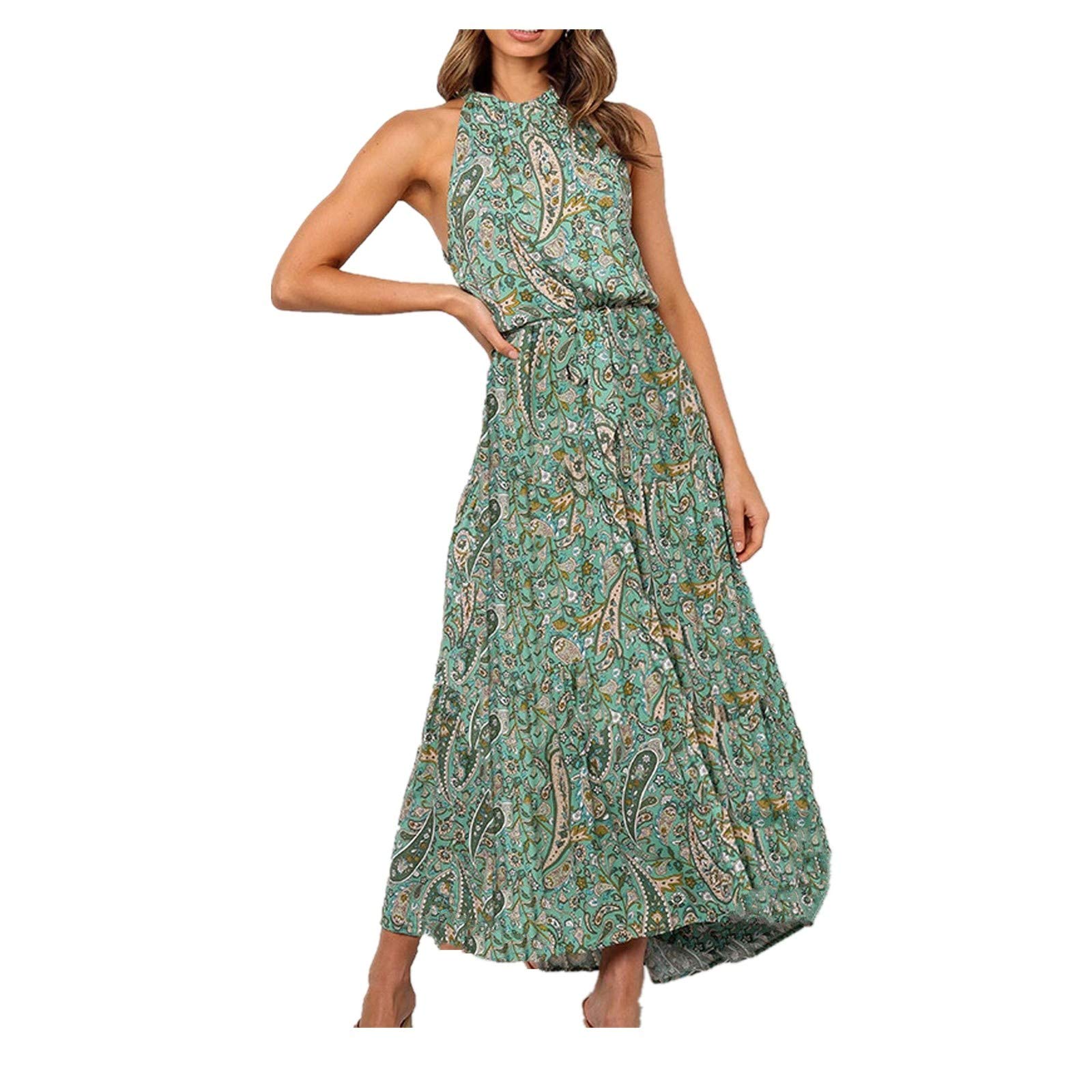 KUIOLYPOER Women's Plus Size Maxi Dress - Flowy Spring & Summer White Dress for Casual, Beach & Vacation Wear