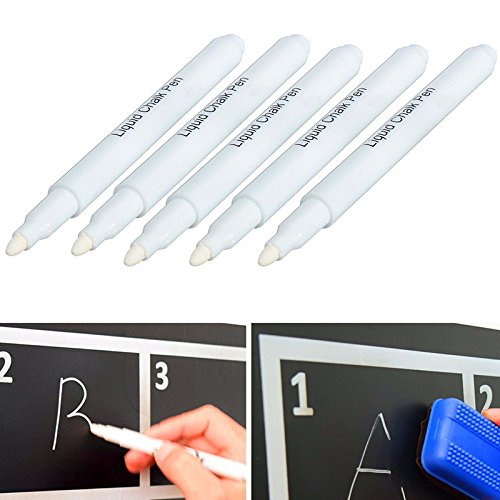SHOUD Liquid Chalk Marker Pen - Erasable Fine Tip Dry Erase Markers for Chalkboard, Whiteboard, Glass & Mirrors - Perfect for Restaurants, Classrooms, Offices & Home Decor
