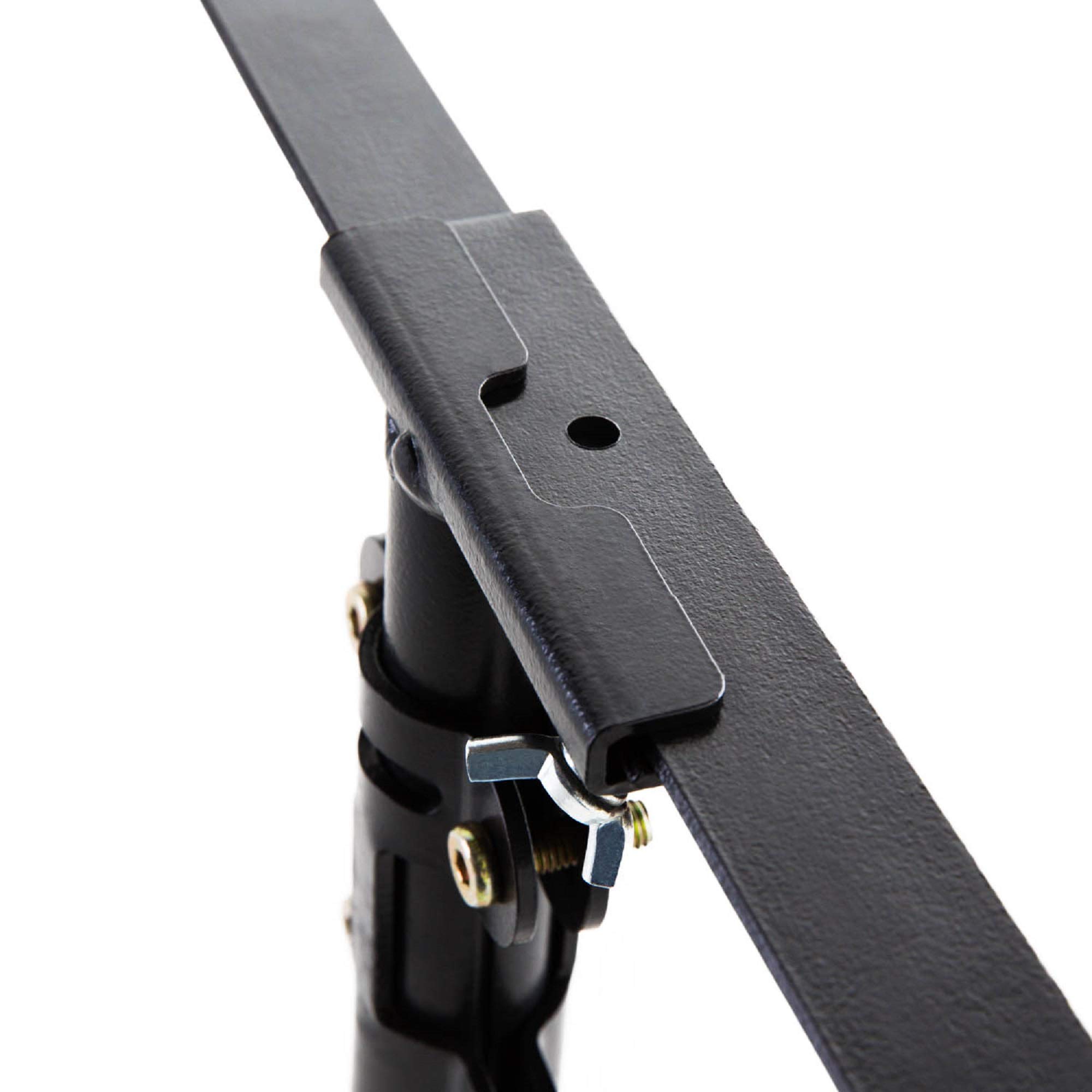 MALOUF Adjustable Metal Bed Rails for Queen Size Beds - Hook-on Design with Center Bar & Height Support - Durable Black Finish - Perfect for Kids, Elderly Safety & Guest Room Use