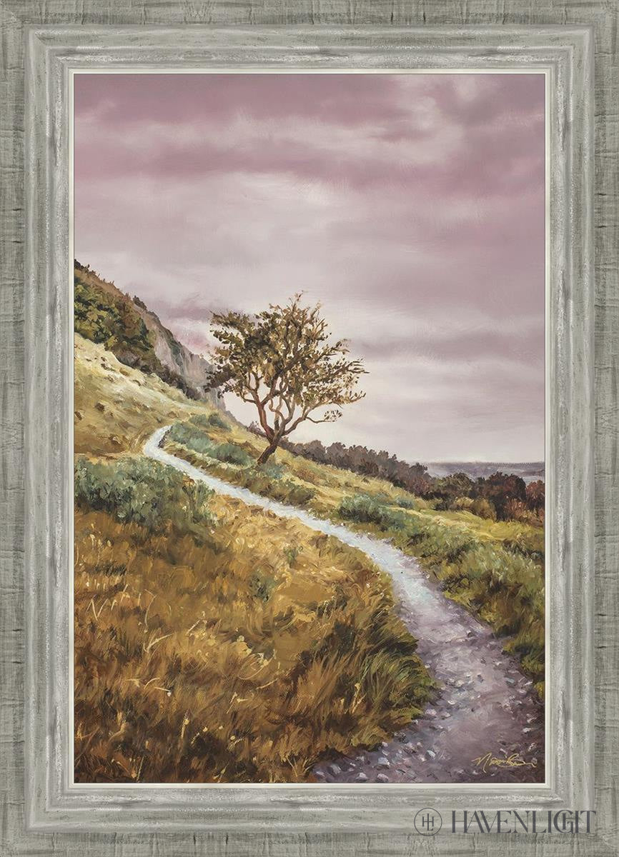Broken Path Mountain Top Wall Art - Handmade Boho Decor for Living Room, Bedroom & Office - Inspirational Nature Landscape Painting for Home Decor
