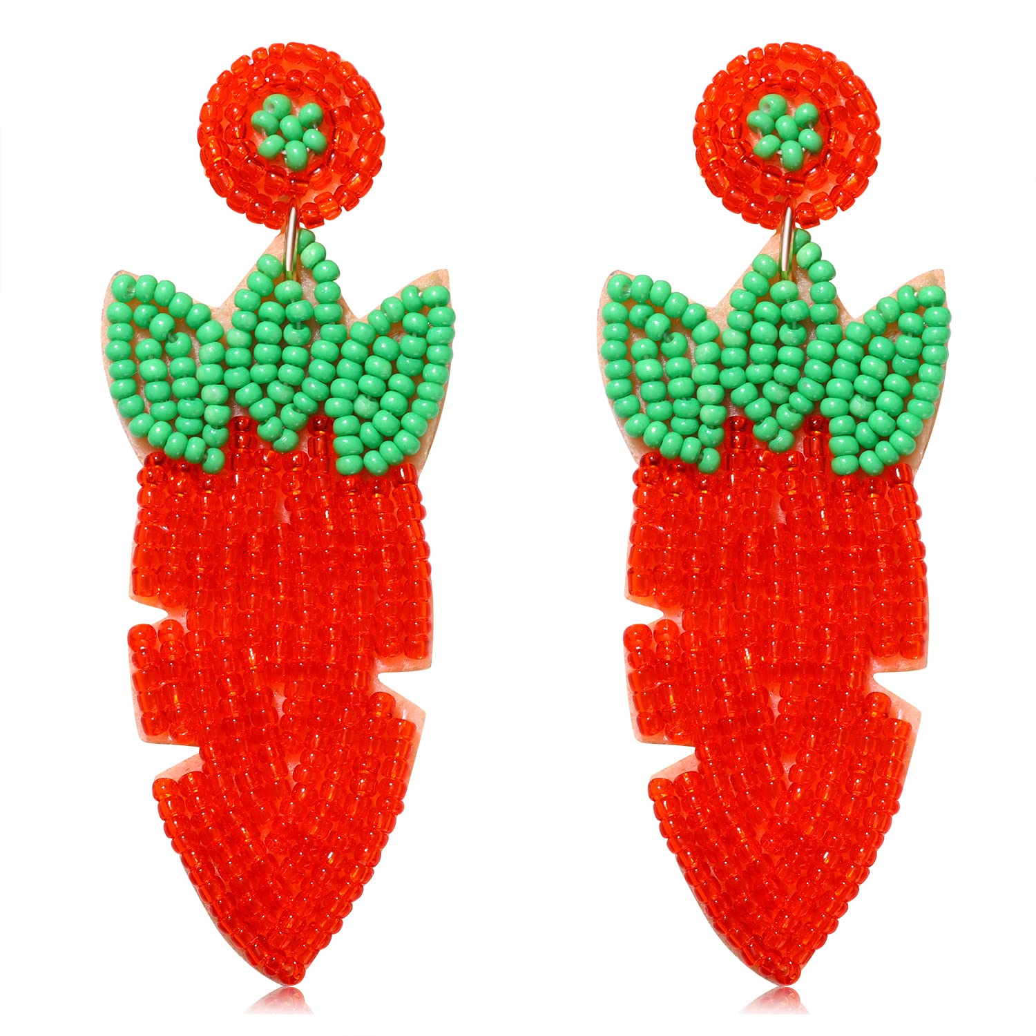 Handmade Beaded Easter Bunny Egg Earrings for Women - Cute Spring Holiday Rabbit Dangle Drop Jewelry Gifts - Perfect for Easter Celebrations, Spring Parties & Festive Occasions