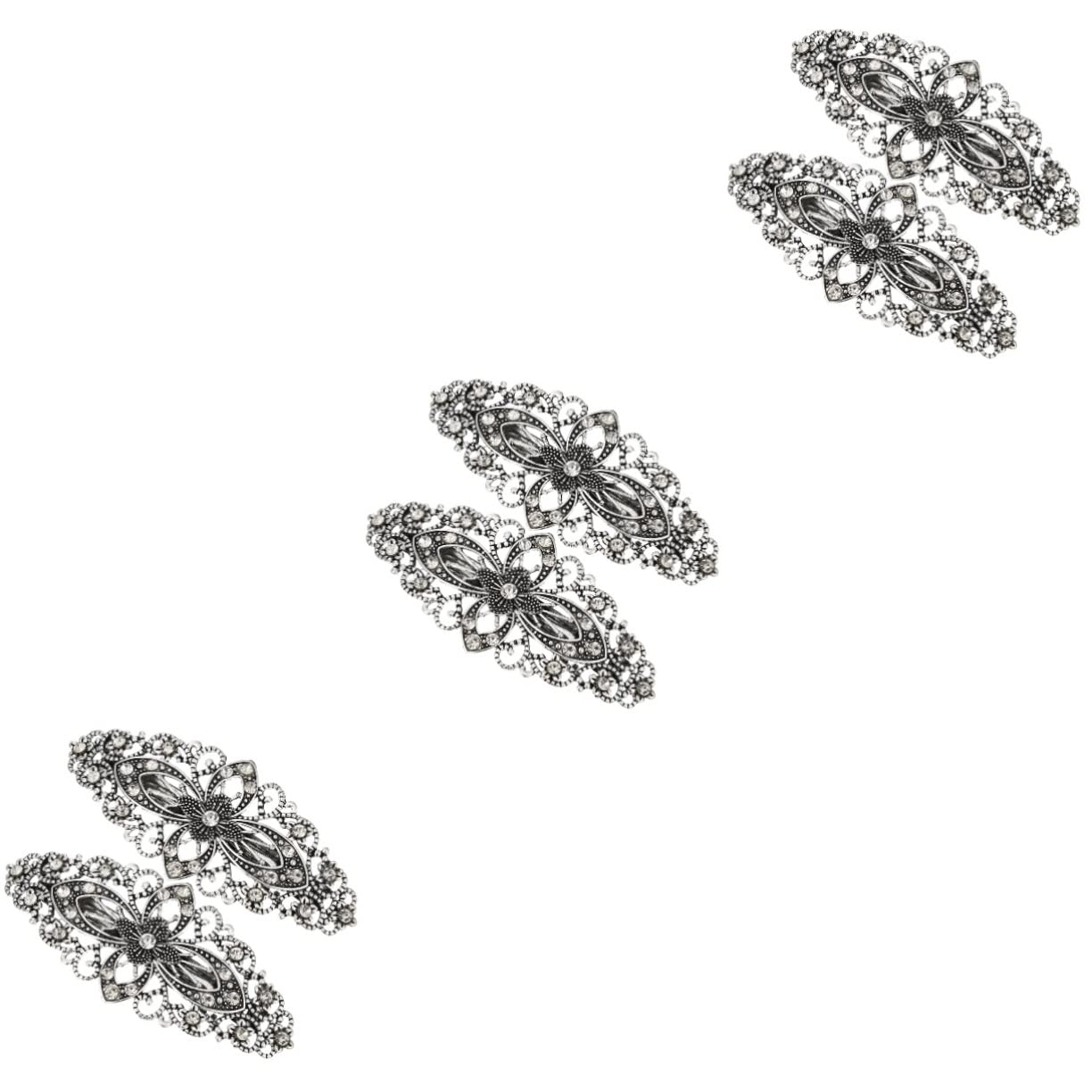 Beaupretty 6 Pcs Vintage Floral Hair Clips - Rhinestone Barrettes for Women, Pearl & Flower Hair Accessories, Cute Alloy Hair Clips for Wedding, Party, Prom, Daily Use