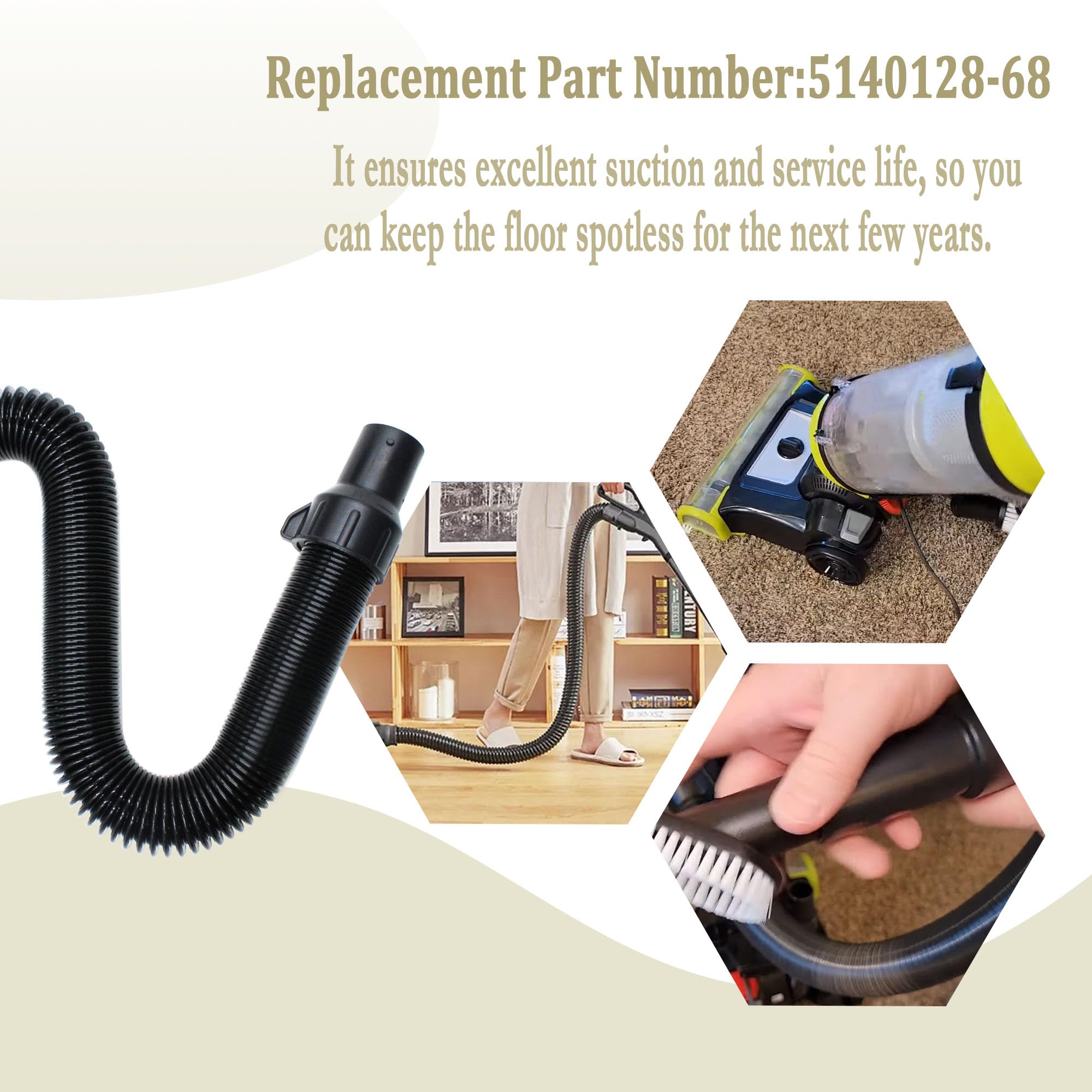 Replacement Vacuum Hose for Dewalt Wet Dry Vacuum Cleaner & Leaf Blower - Compatible with DCV580, DCV581H, DCV580MAX Models - Perfect for Home Cleaning, Workshop, and Outdoor Debris Removal